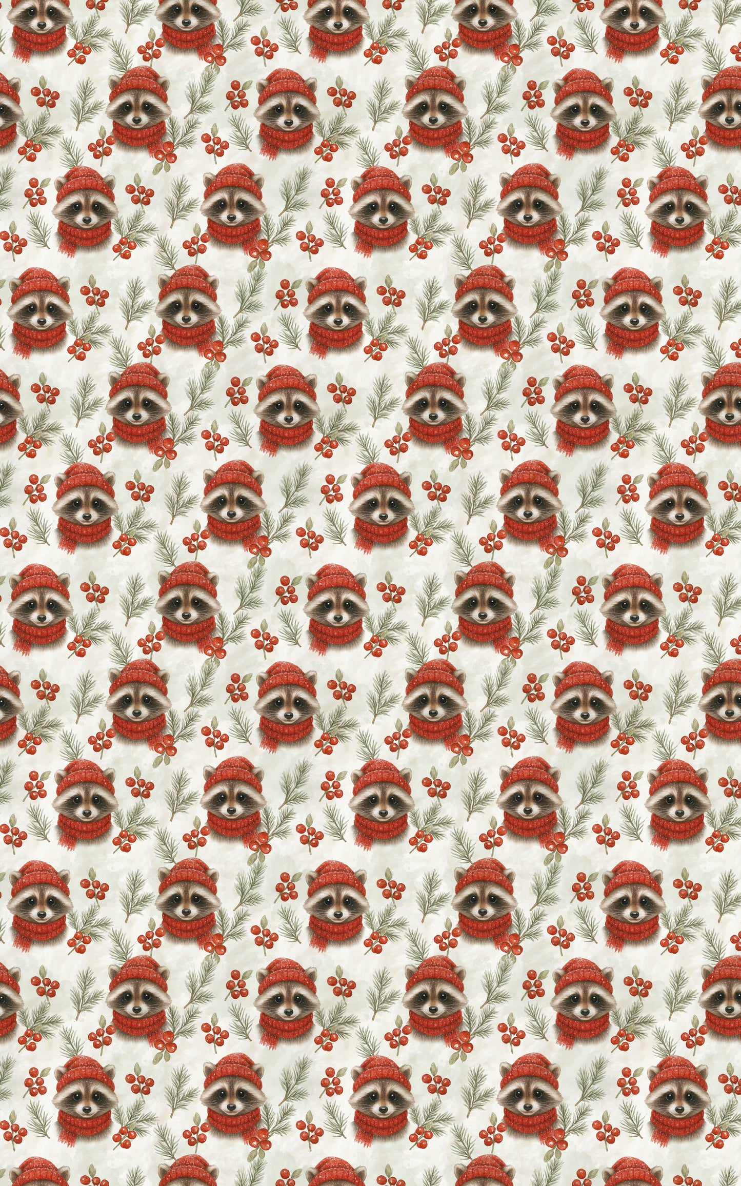 Frosty Woodland Raccoons