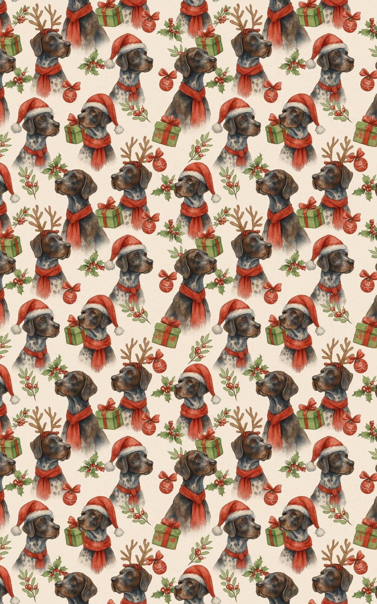 Mistletoe & Pointer Toes - London Penny Gift Wrap
