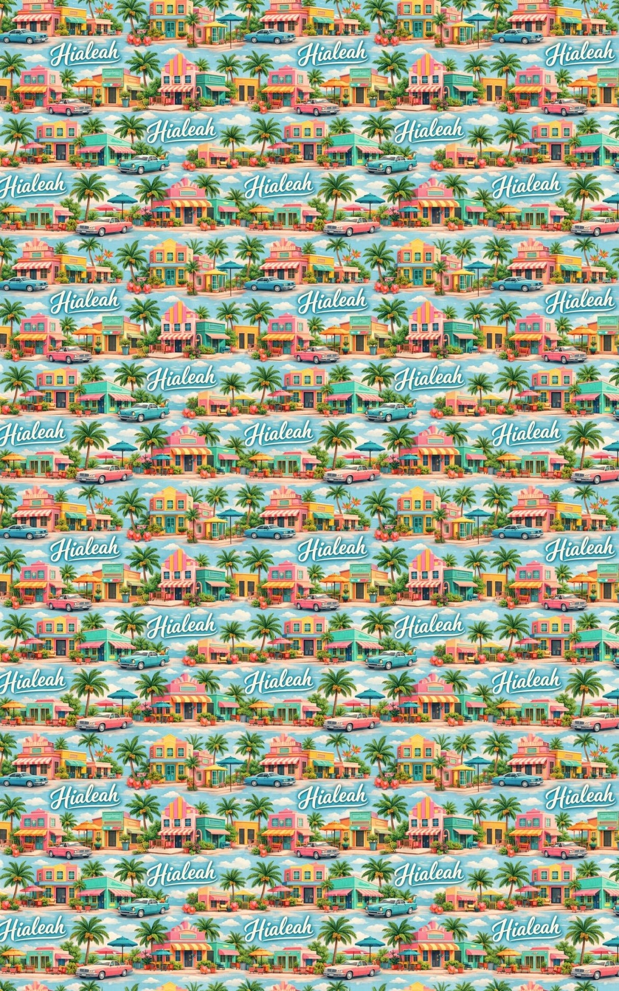 Hialeah Tropical Nights - London Penny Gift Wrap