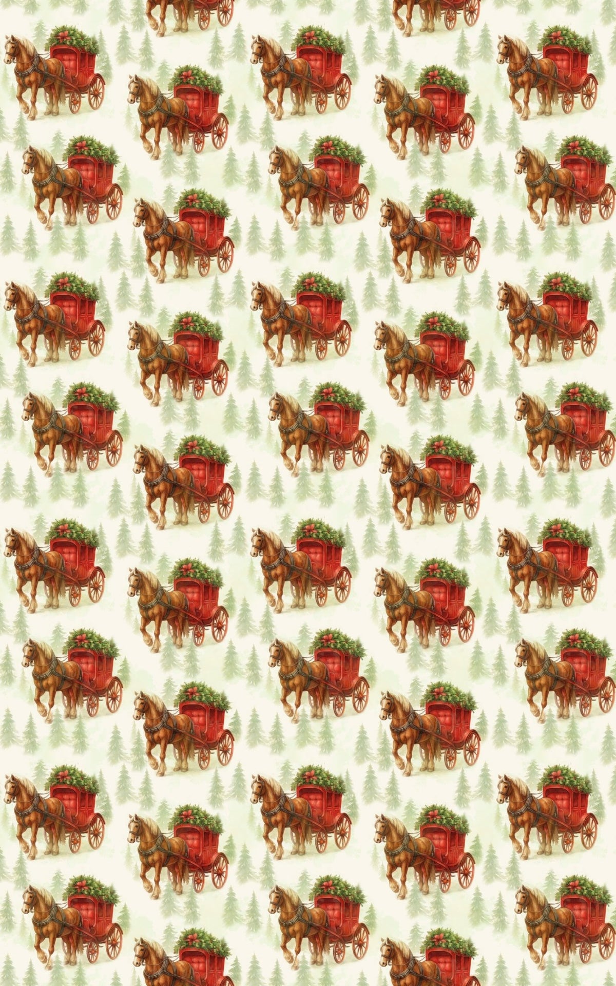 Holiday Carriage - London Penny Gift Wrap