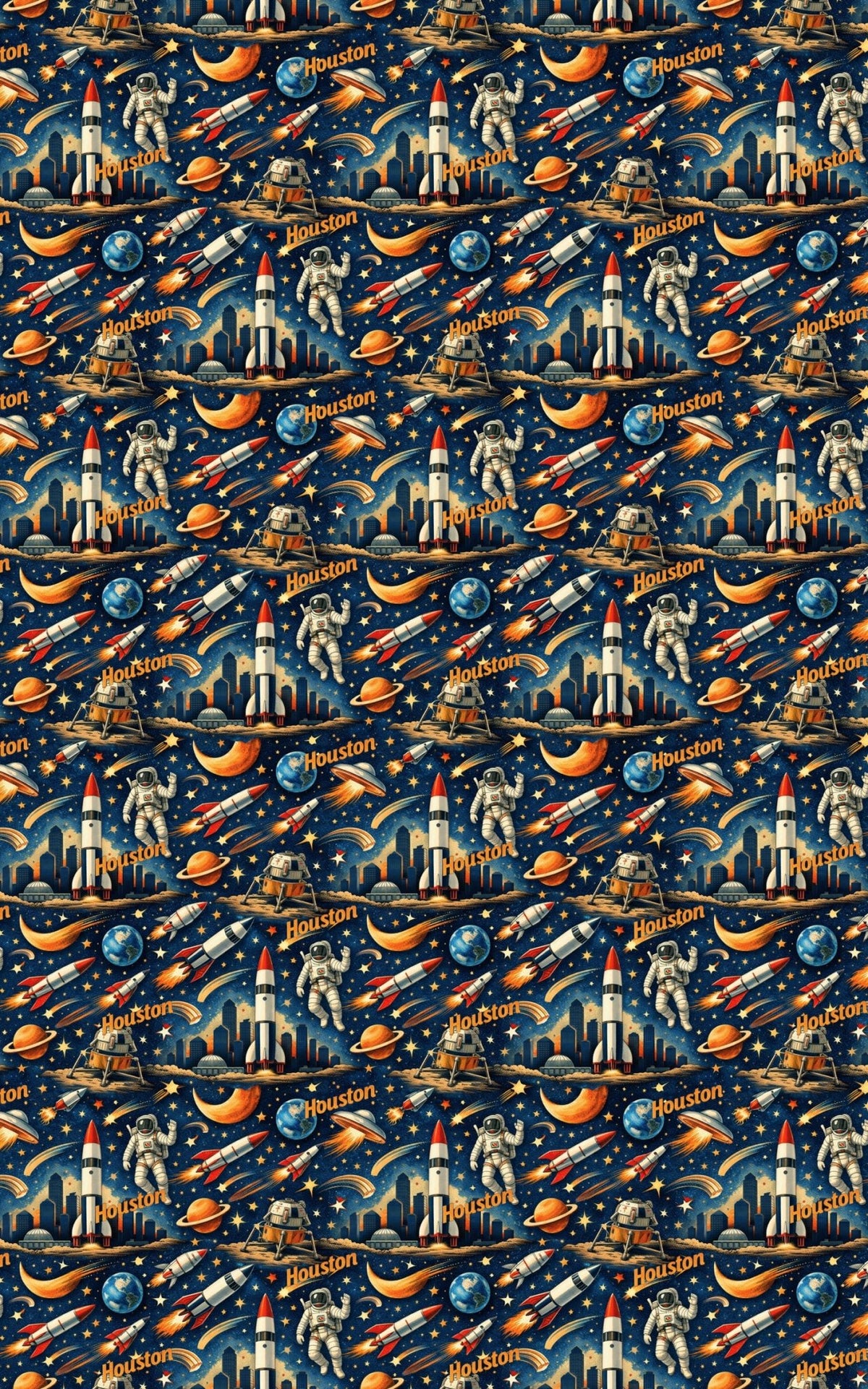 Houston Space City Vibes - London Penny Gift Wrap