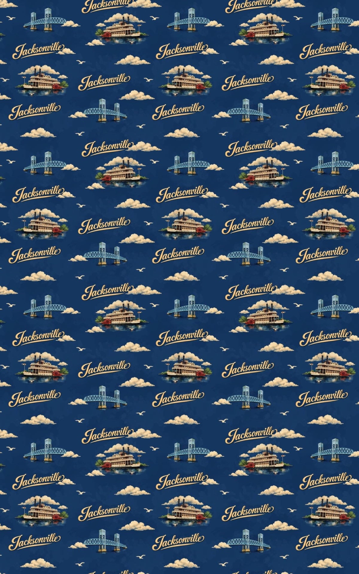 Jacksonville Riverside Memories - London Penny Gift Wrap