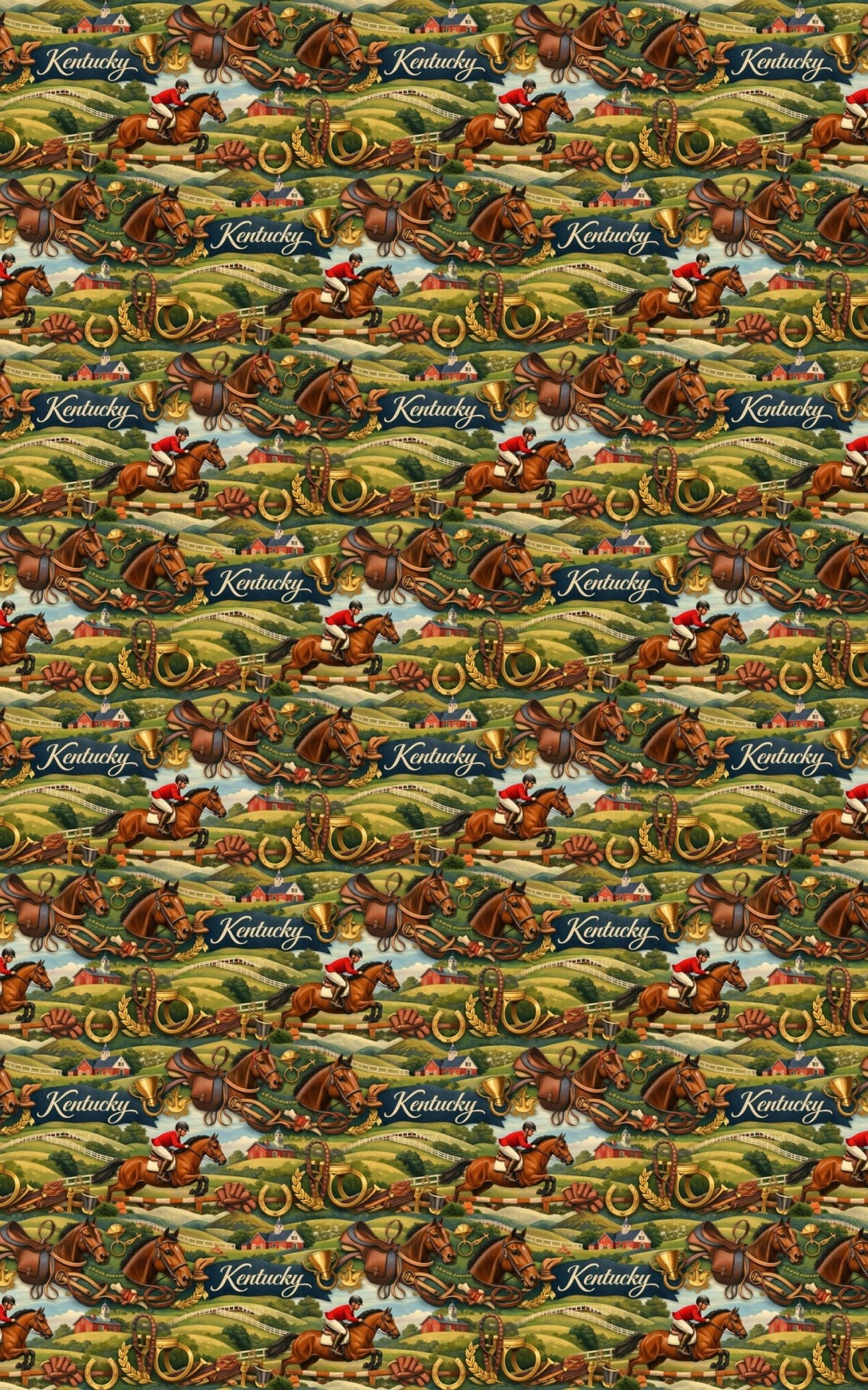 Kentucky Bluegrass Elegance - London Penny Gift Wrap