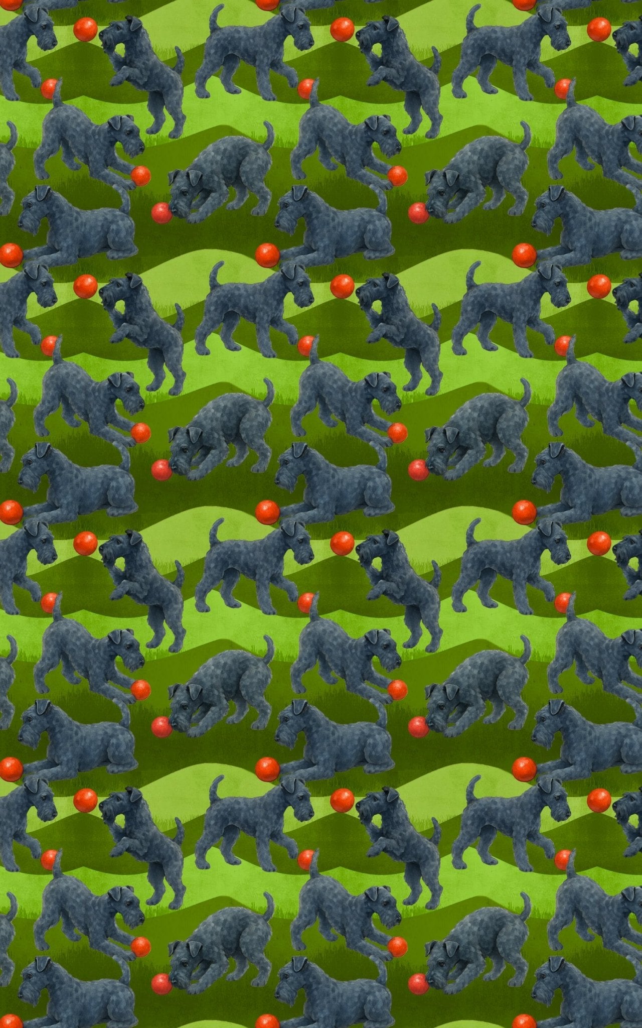 Garden Kerry Blue Terrier - London Penny Gift Wrap