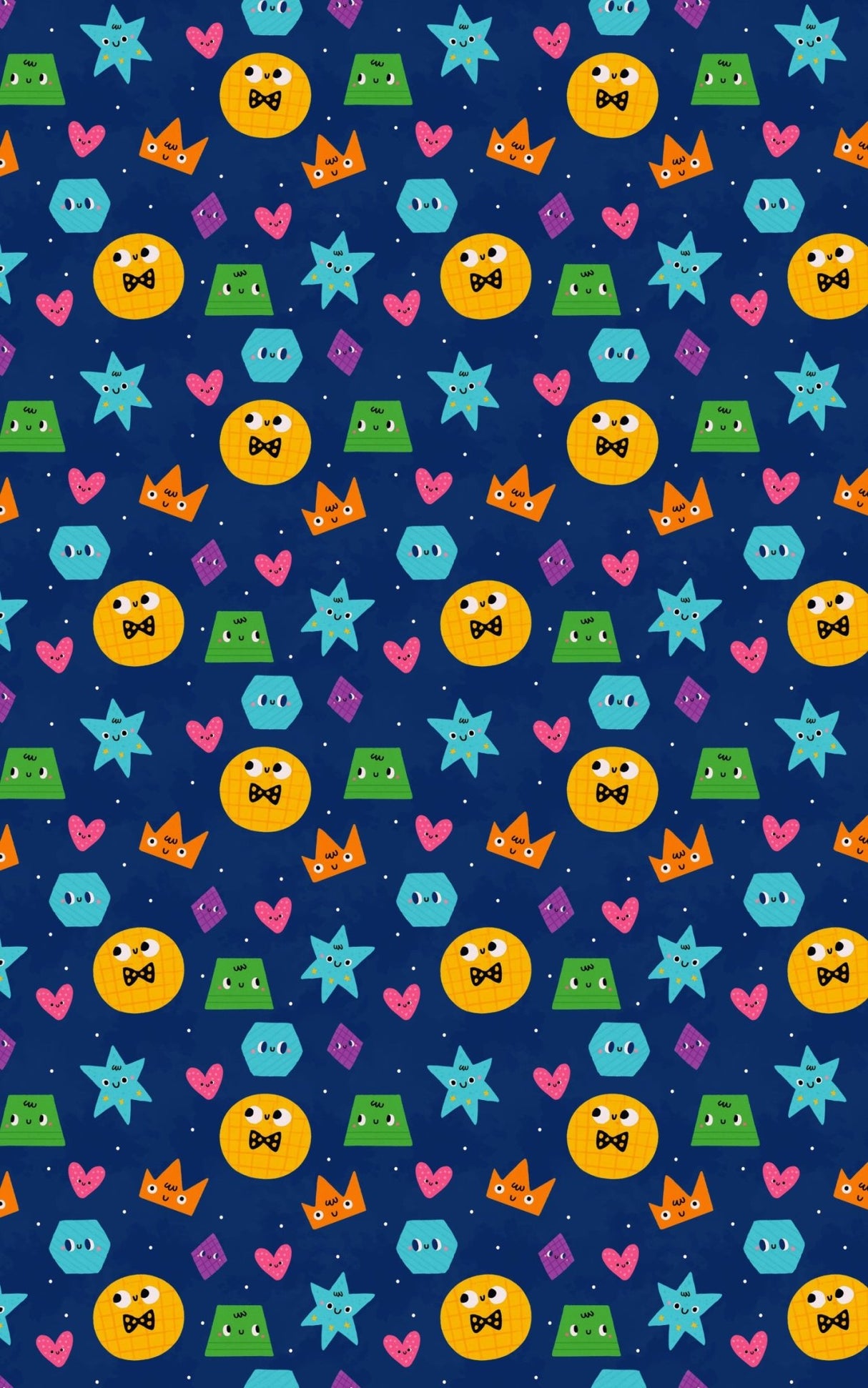 Kindergarten Shapes Party - London Penny Gift Wrap