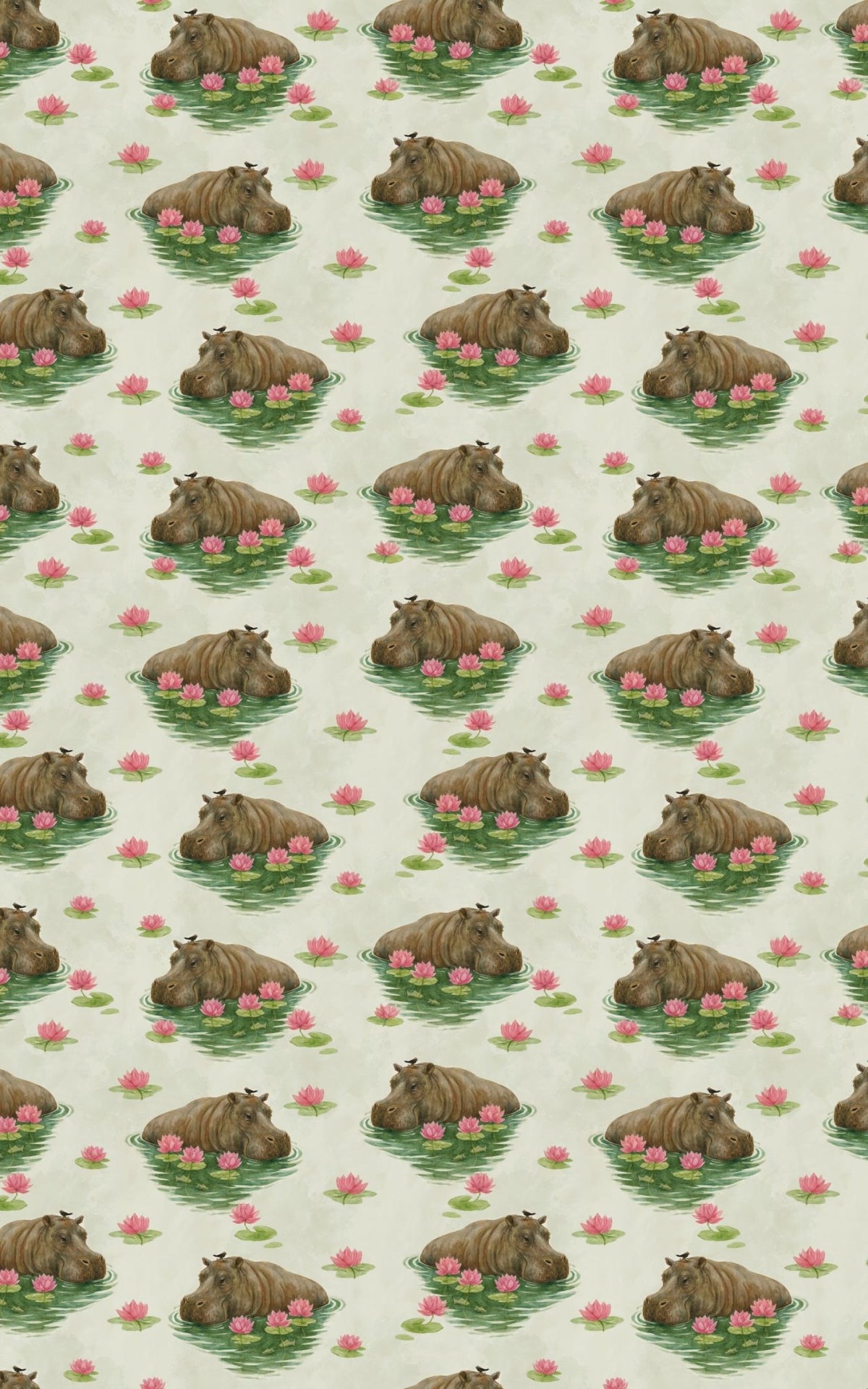 Lily Lagoon Hippos - London Penny Gift Wrap