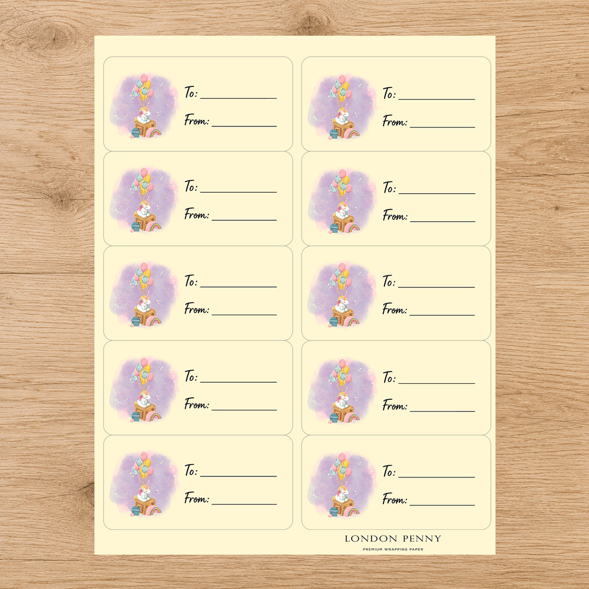 Little One’s Big Adventure Gift Tag Sticker Sheet