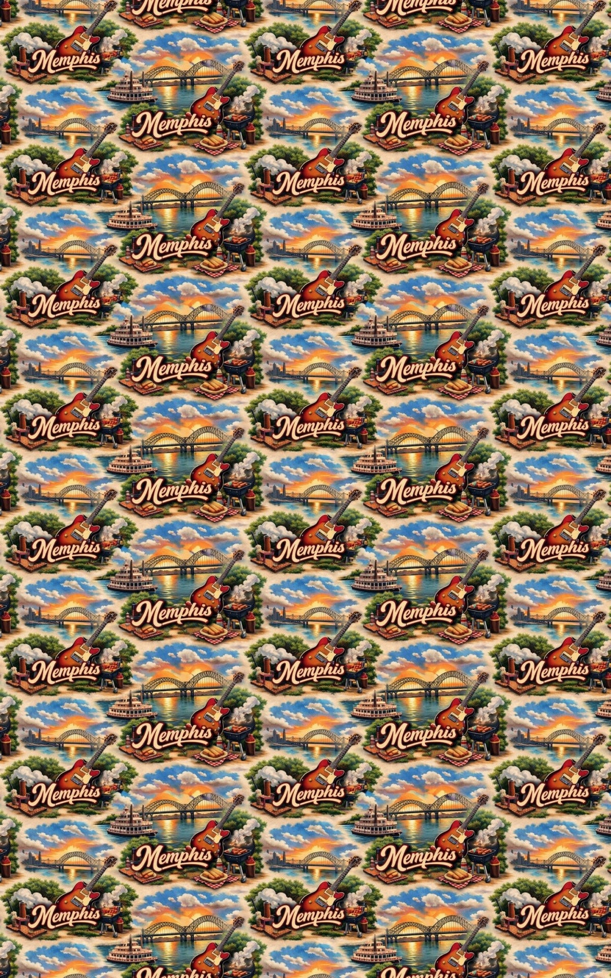 Memphis Blues & BBQ - London Penny Gift Wrap