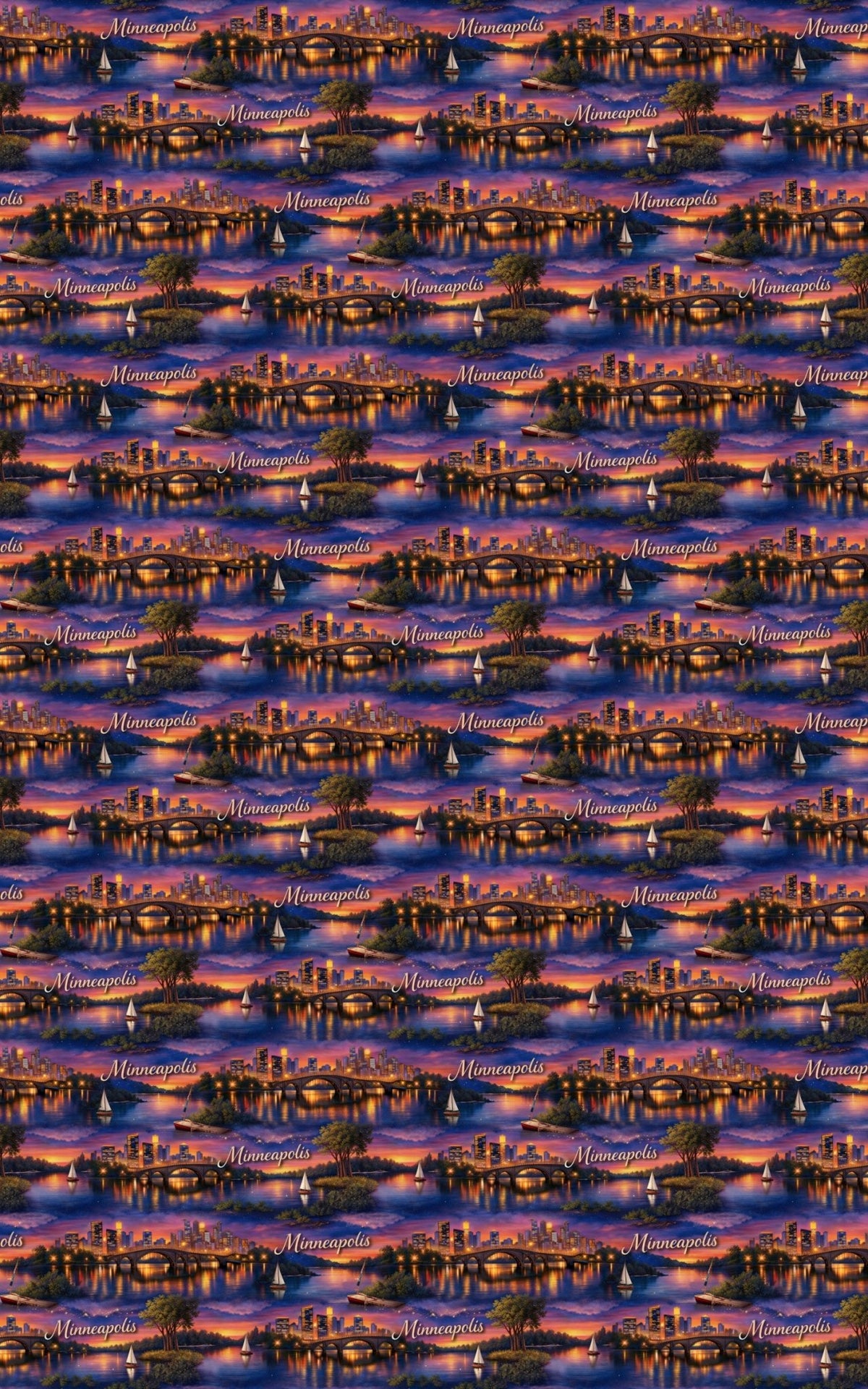 Minneapolis Lakes & Lights - London Penny Gift Wrap