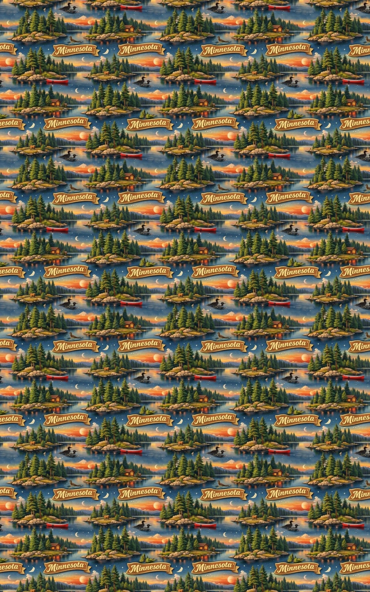 Minnesota Northwoods Serenity - London Penny Gift Wrap
