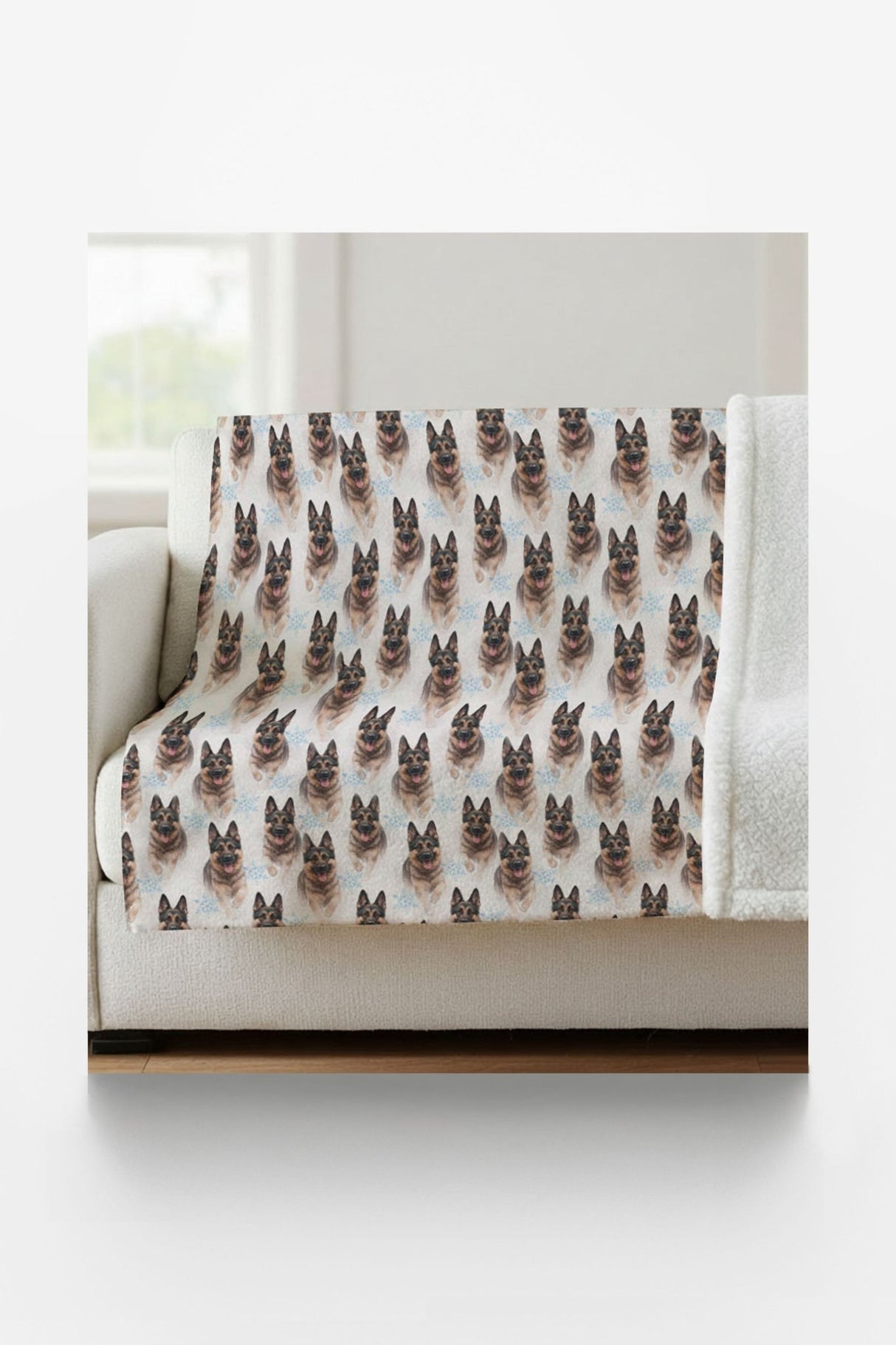 Snowflakes & Shepherds Sherpa Blanket - London Penny Gift Wrap