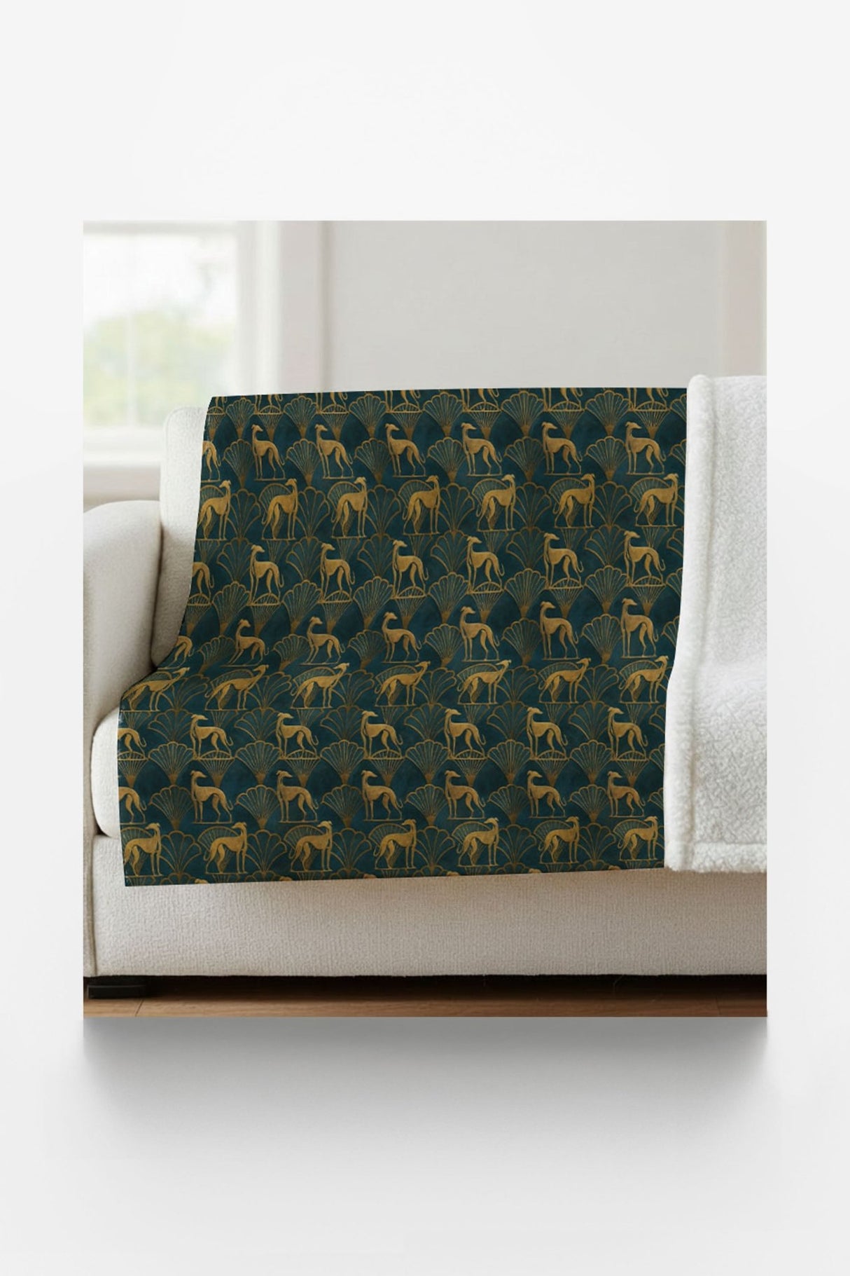 Greyhound Gatsby Sherpa Blanket - London Penny Gift Wrap