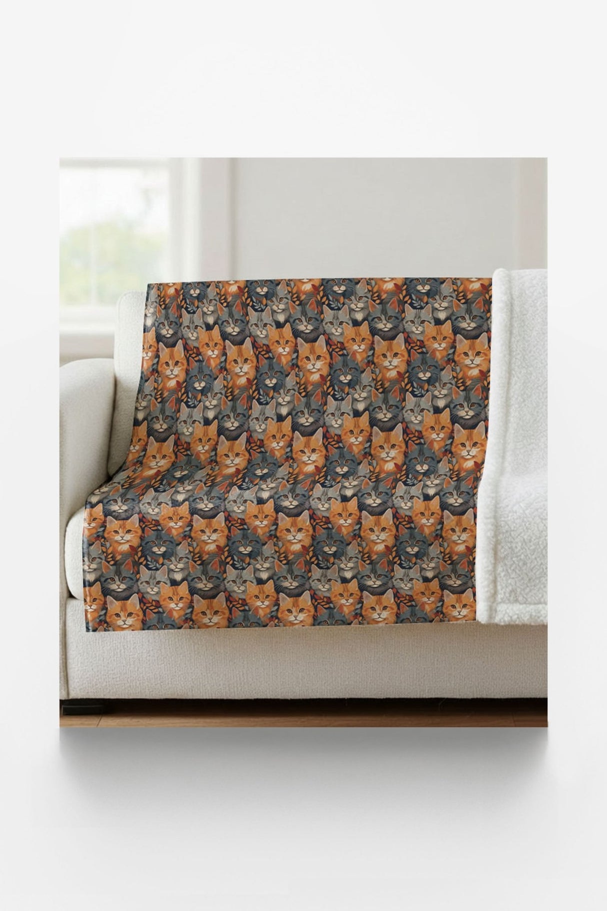 Tiny Tabby Cat Tumbles Sherpa Blanket - London Penny Gift Wrap