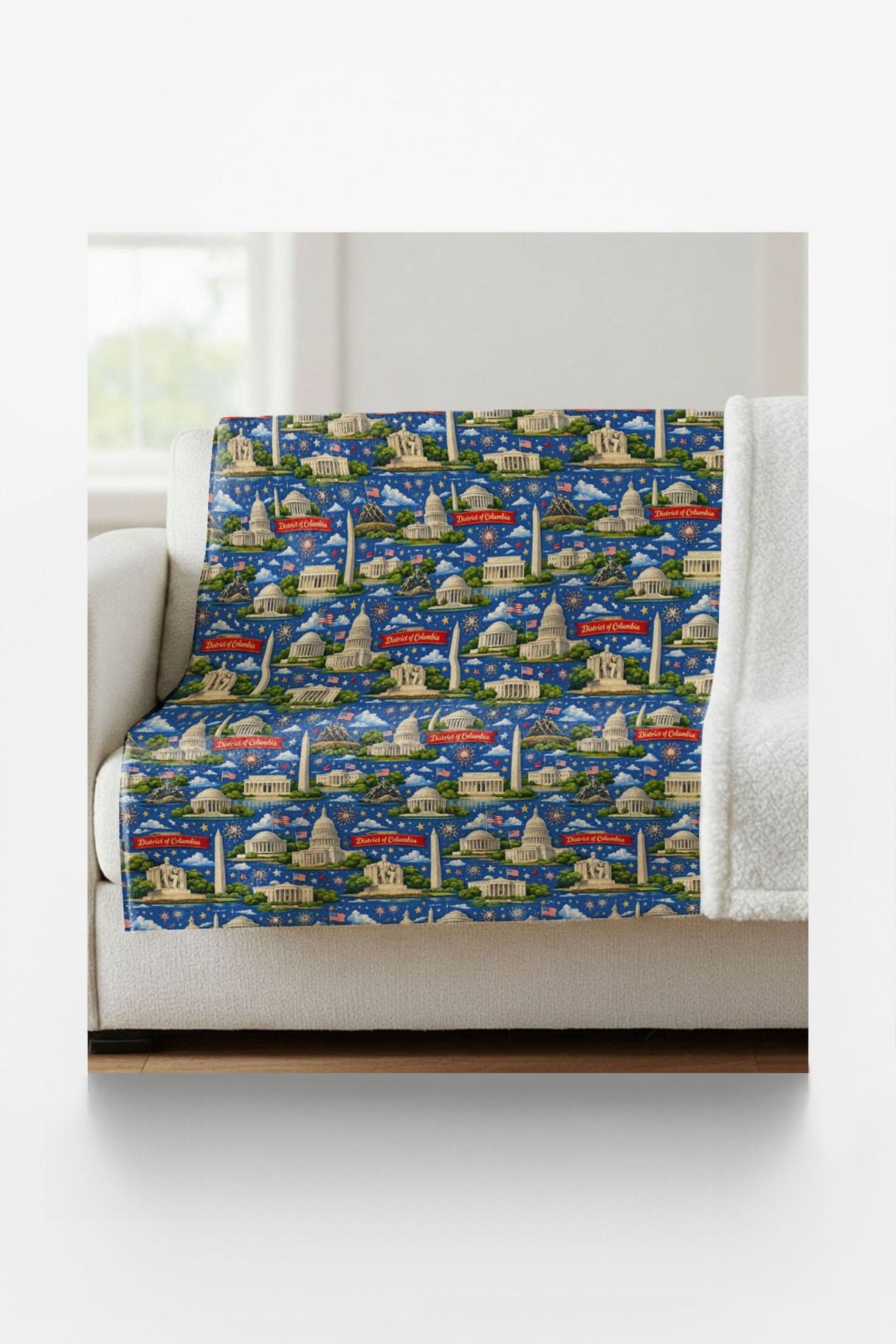 District of Columbia – Capital Classic Sherpa Blanket - London Penny Gift Wrap