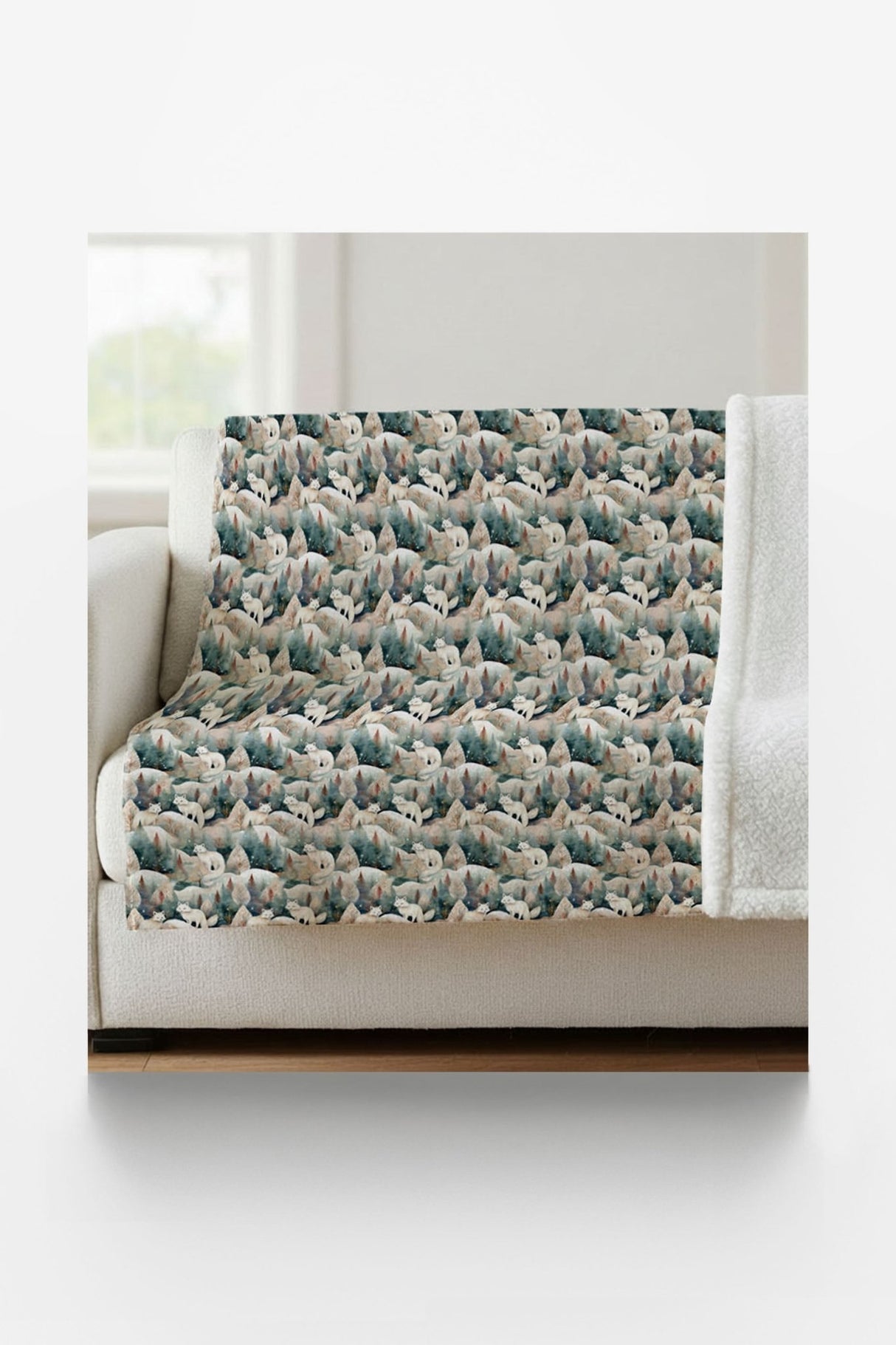 Northlight Fox Sherpa Blanket - London Penny Gift Wrap