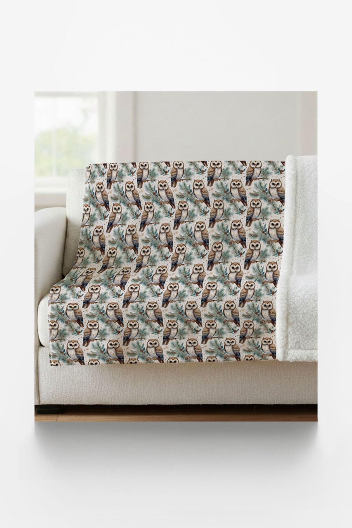 Winter Hoots Sherpa Blanket - London Penny Gift Wrap