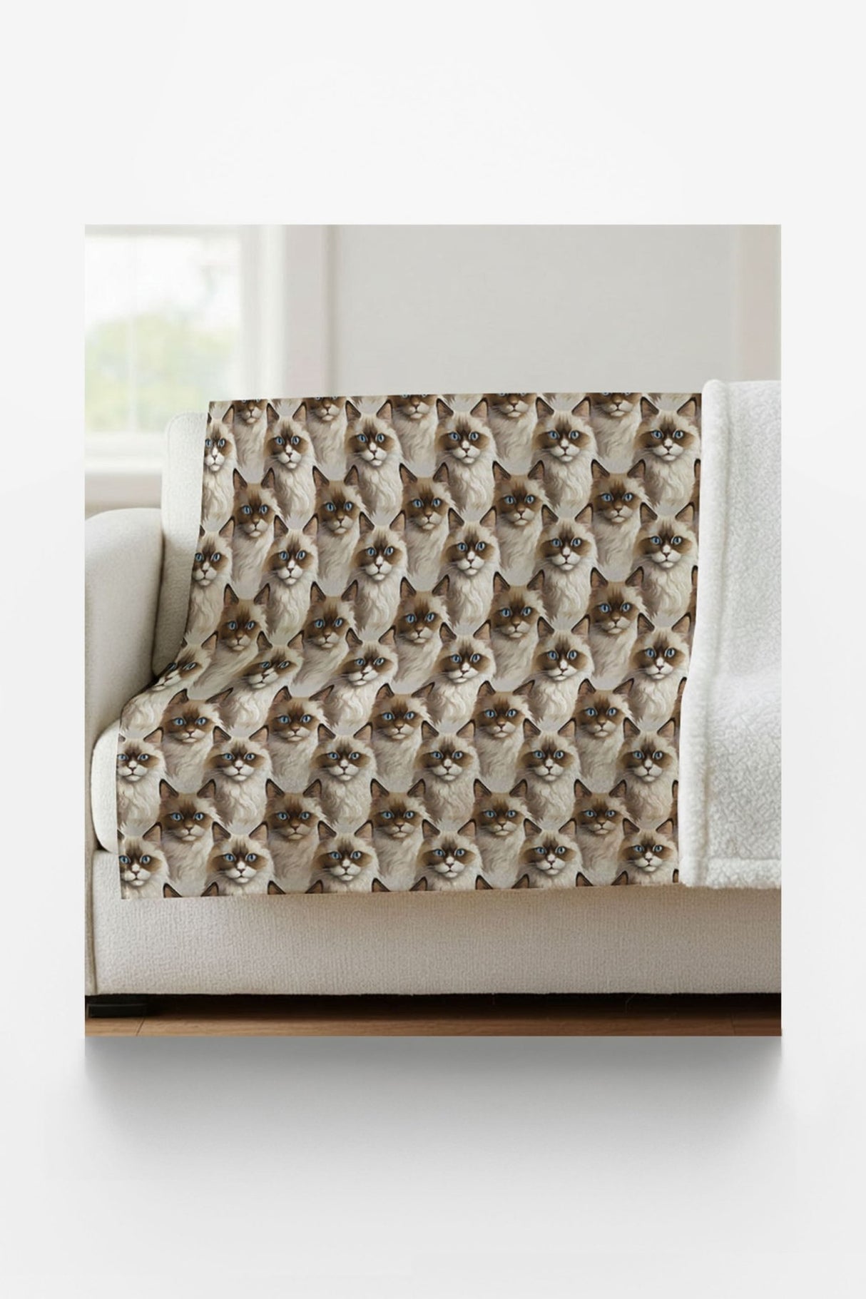 Soft as a Ragdoll Sherpa Blanket - London Penny Gift Wrap