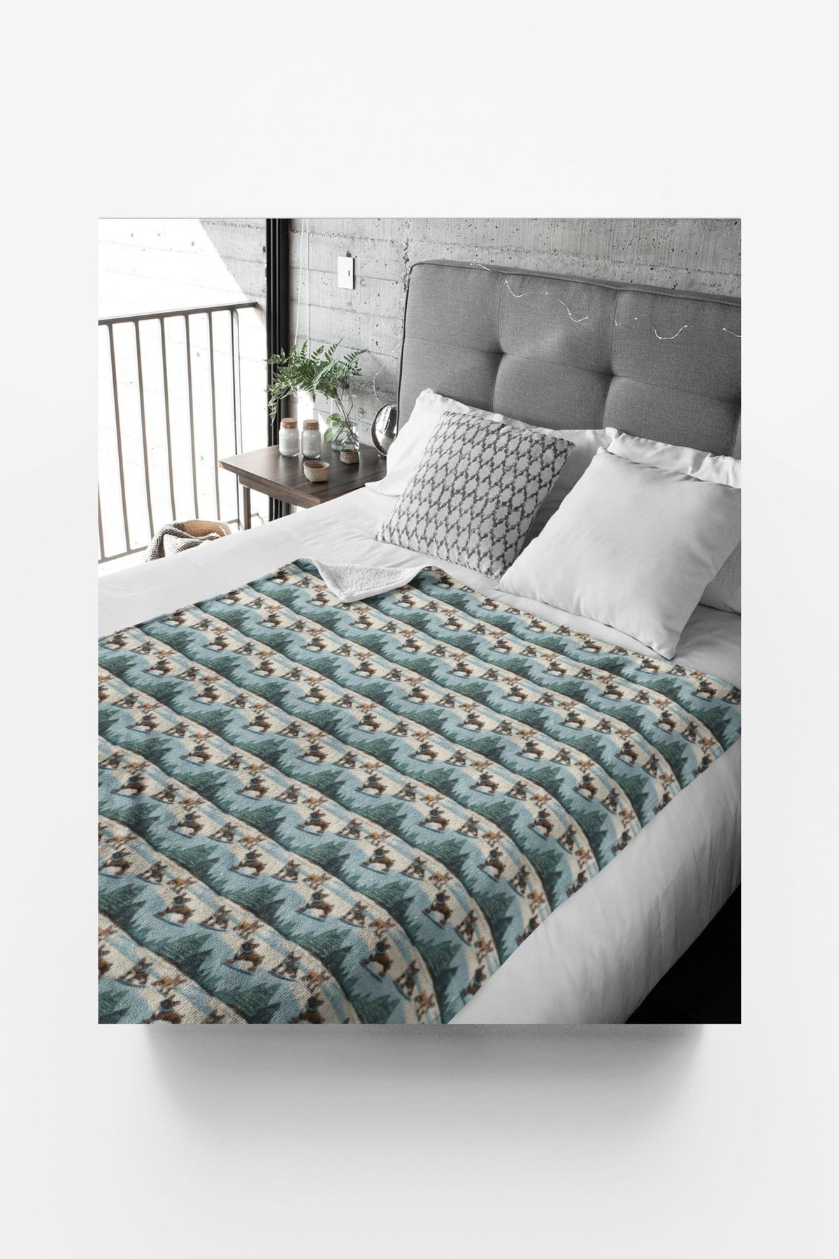 Frenchie Pirouettes Sherpa Blanket - London Penny Gift Wrap