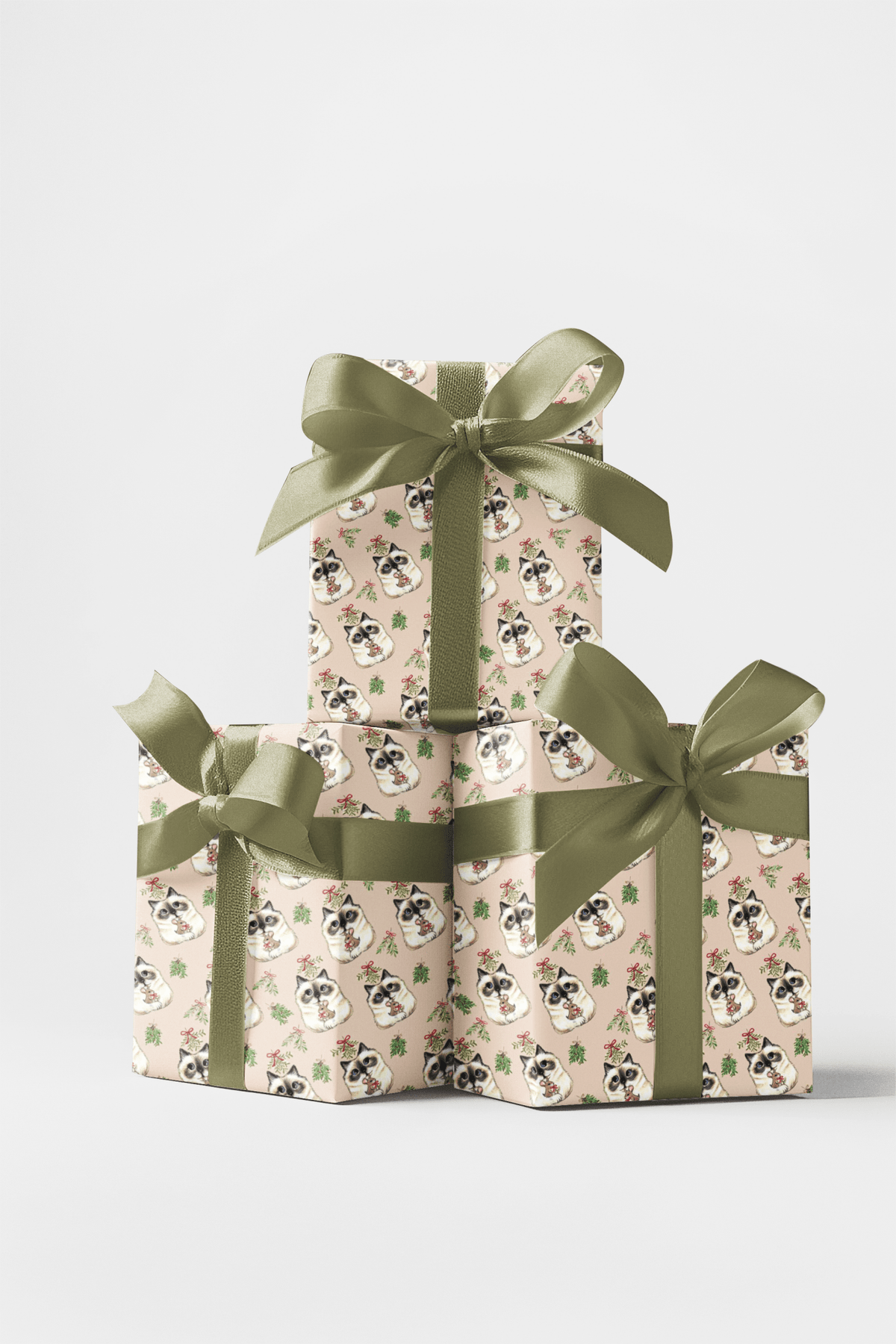 Mistletoe Kisses Wrapping Paper | Michelle Gilsey | Artist Corner - London Penny Gift Wrap