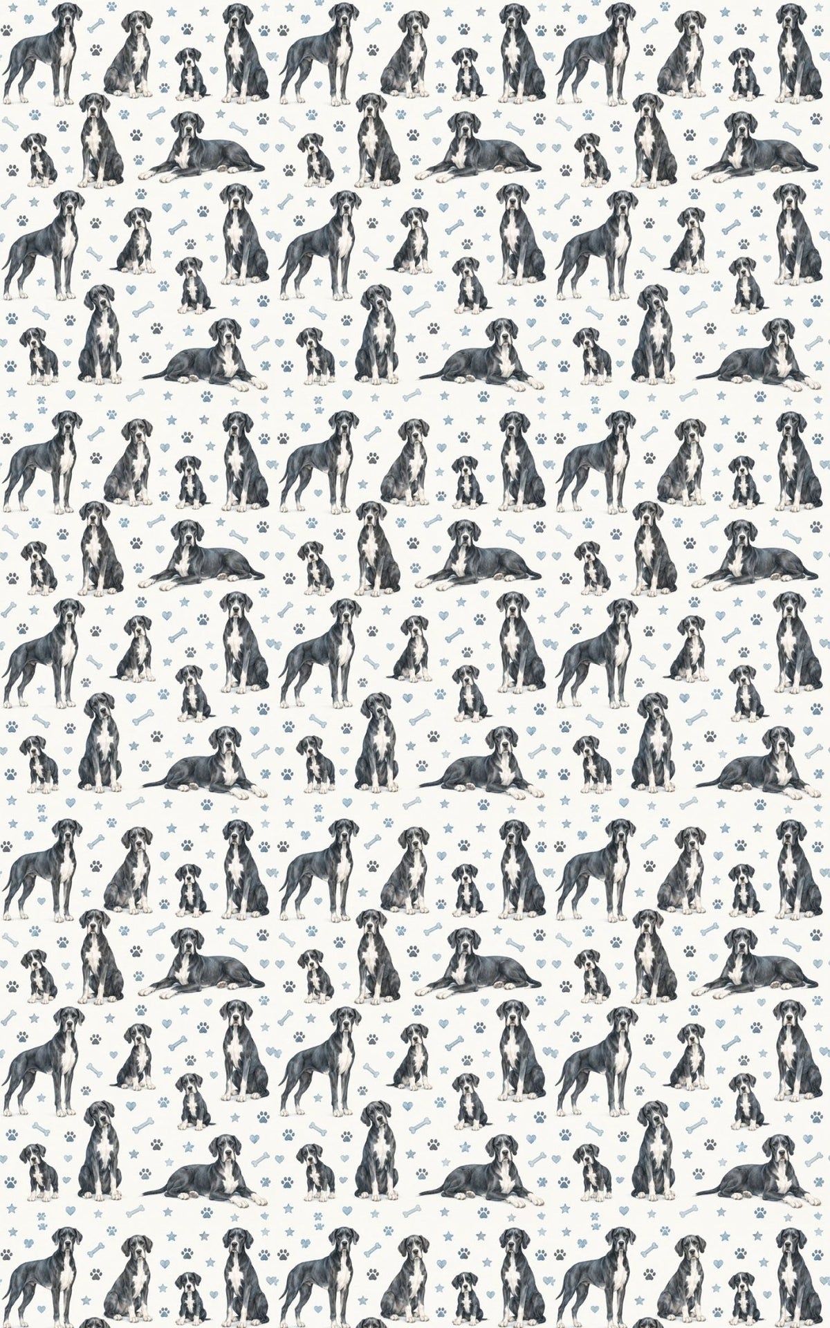 Playful Great Dane Companions Wrapping Paper - London Penny Gift Wrap