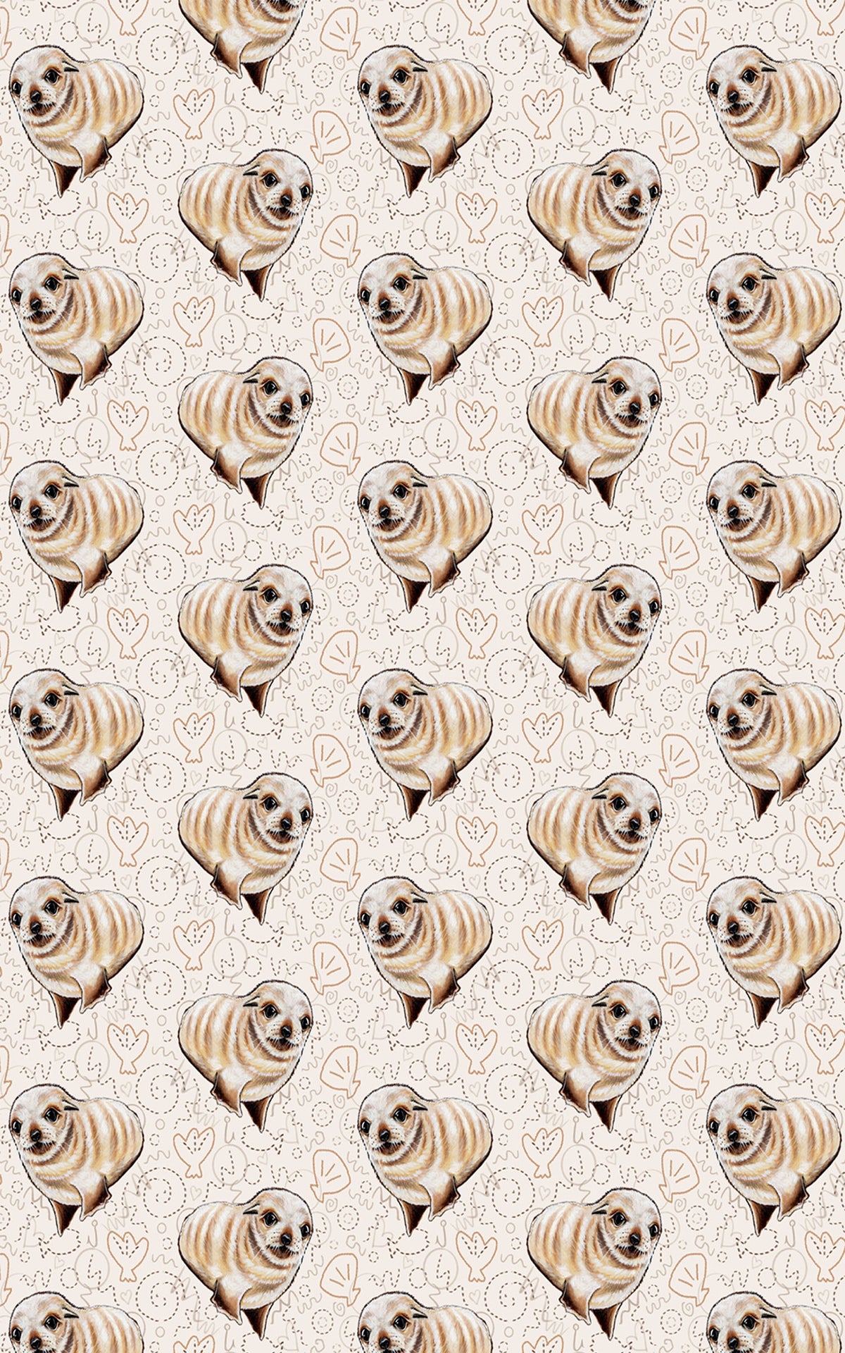 Sand Pup Wrapping Paper | Michelle Gilsey | Artist Corner