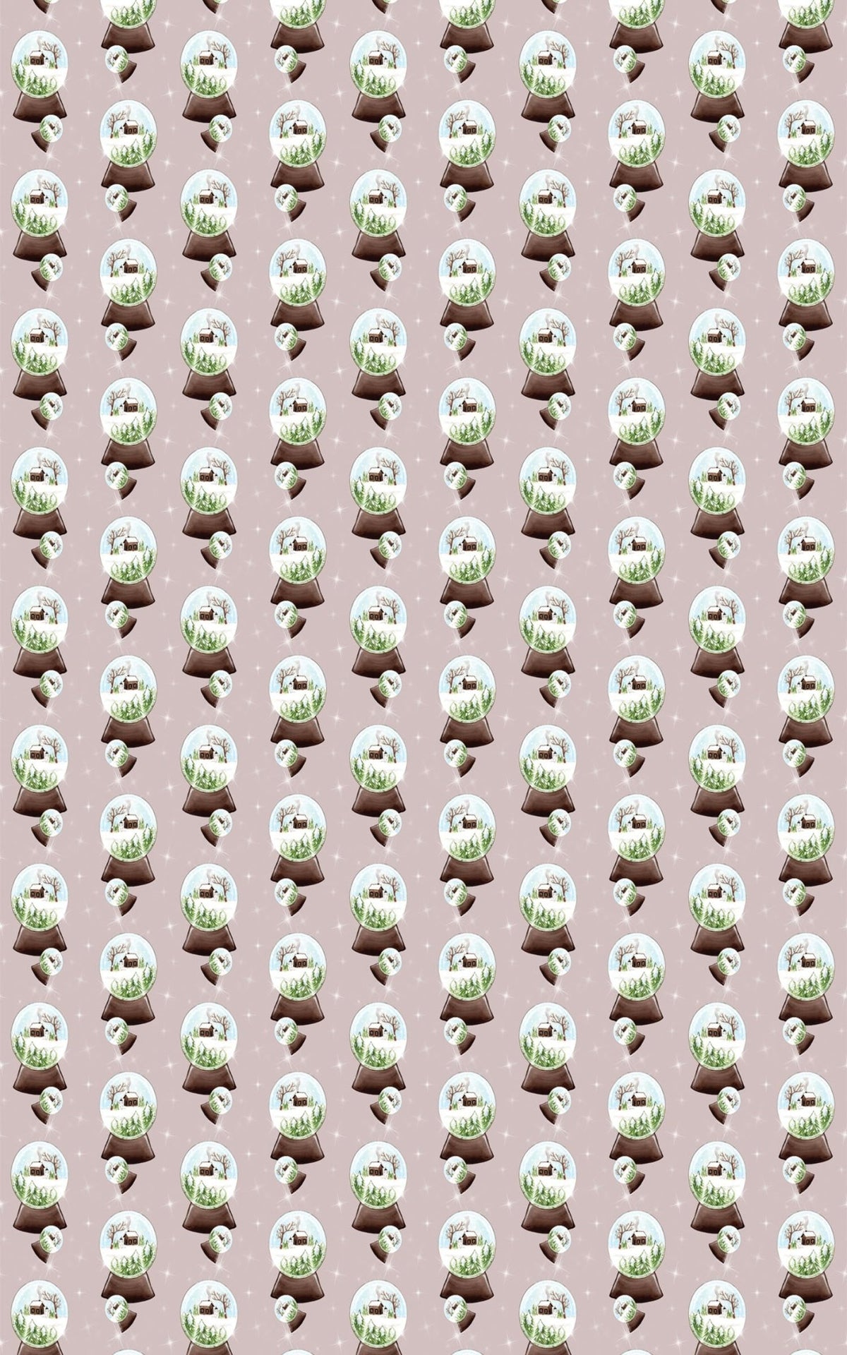 Winter Snow globe Wrapping Paper | Michelle Gilsey | Artist Corner - London Penny Gift Wrap