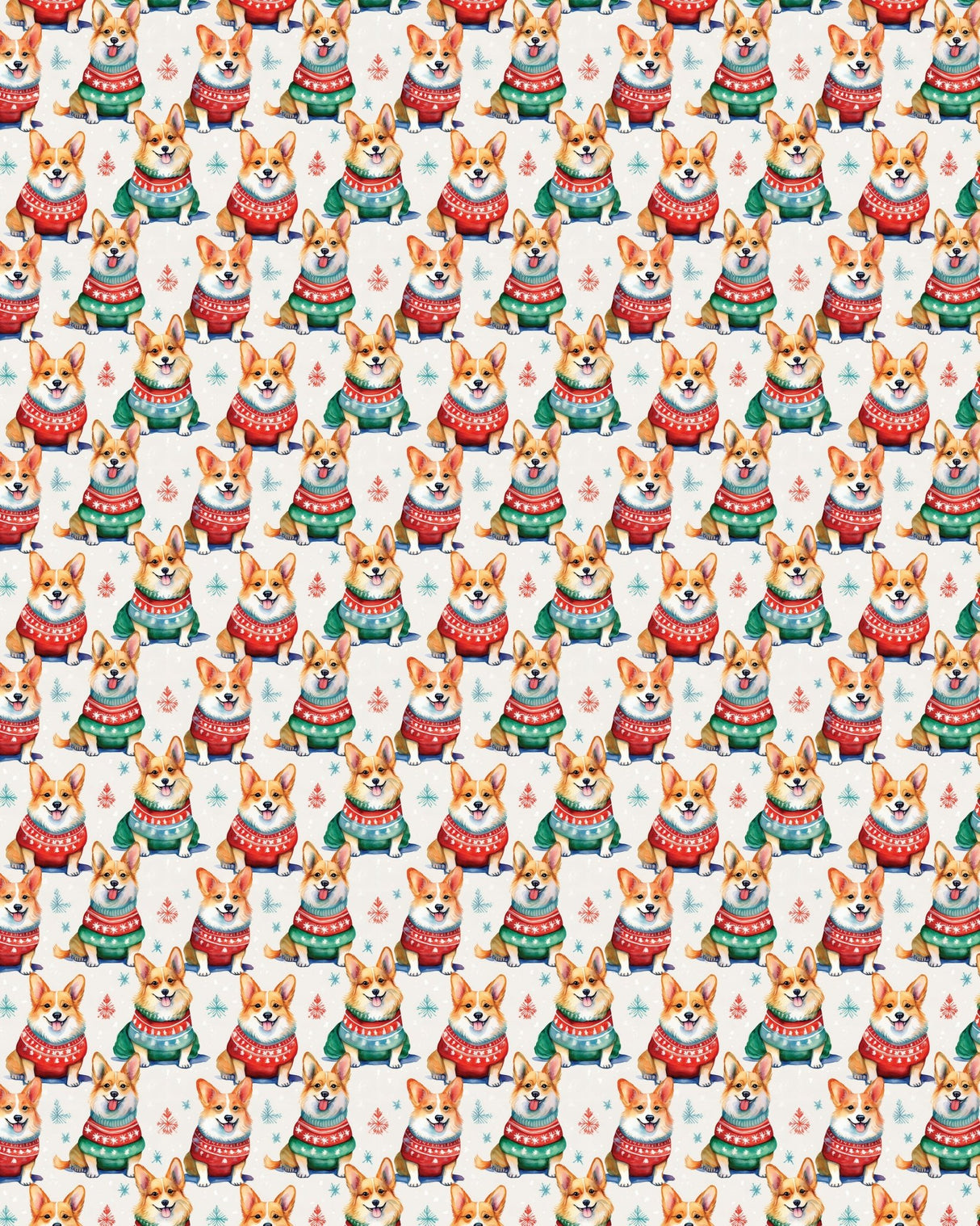 Corgi Holiday Sweaters Sherpa Blanket - London Penny Gift Wrap