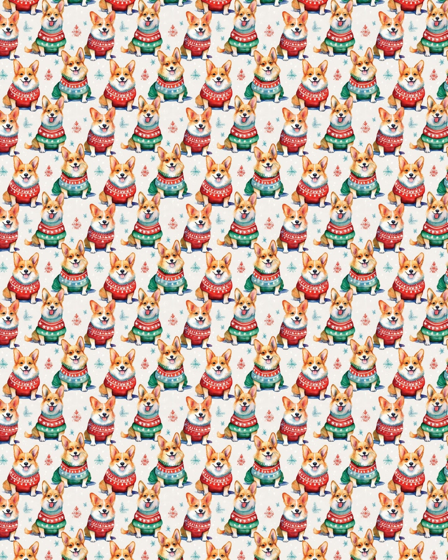 Corgi Holiday Sweaters Sherpa Blanket - London Penny Gift Wrap