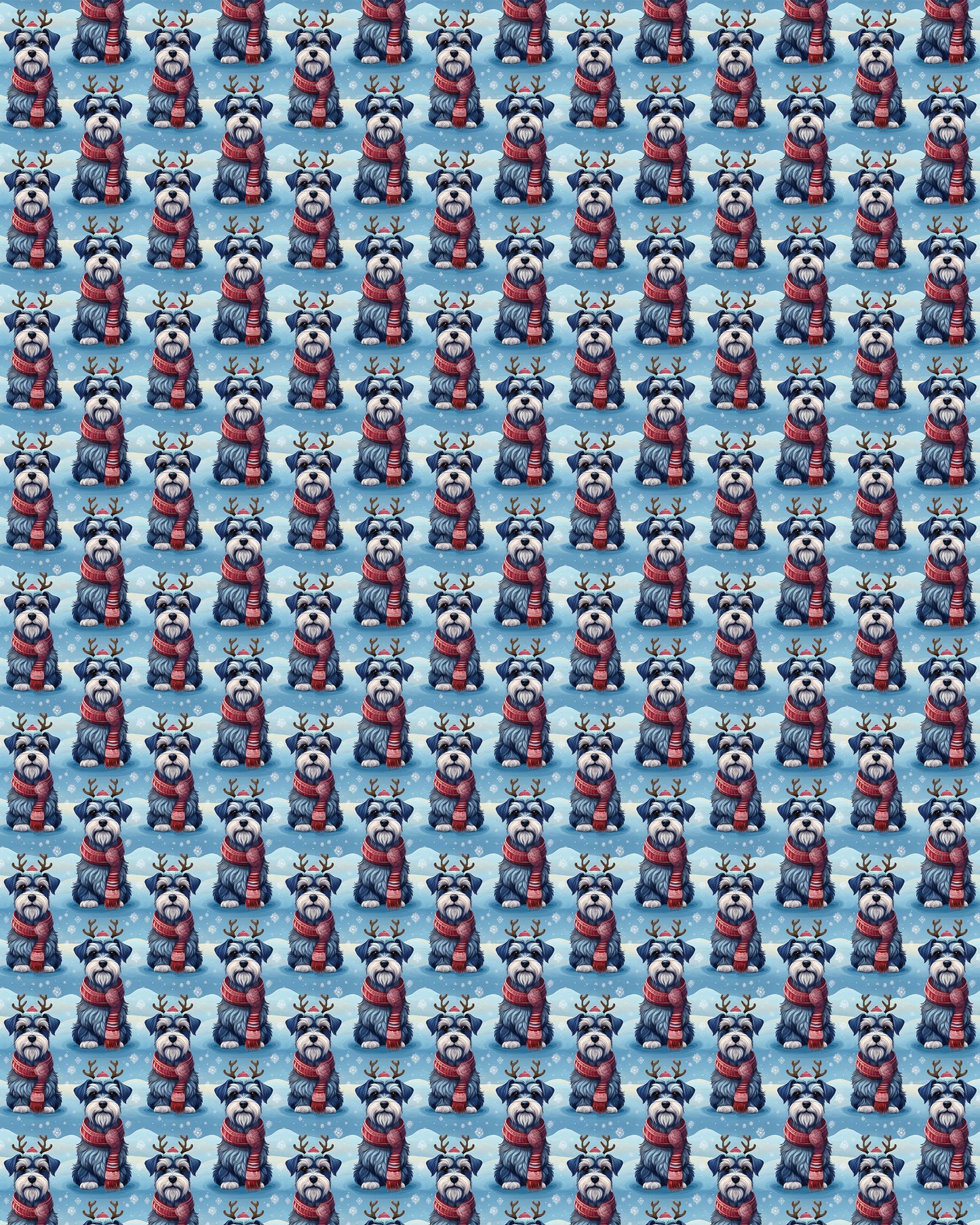 Scarved Schnauzer Cheer Sherpa Blanket