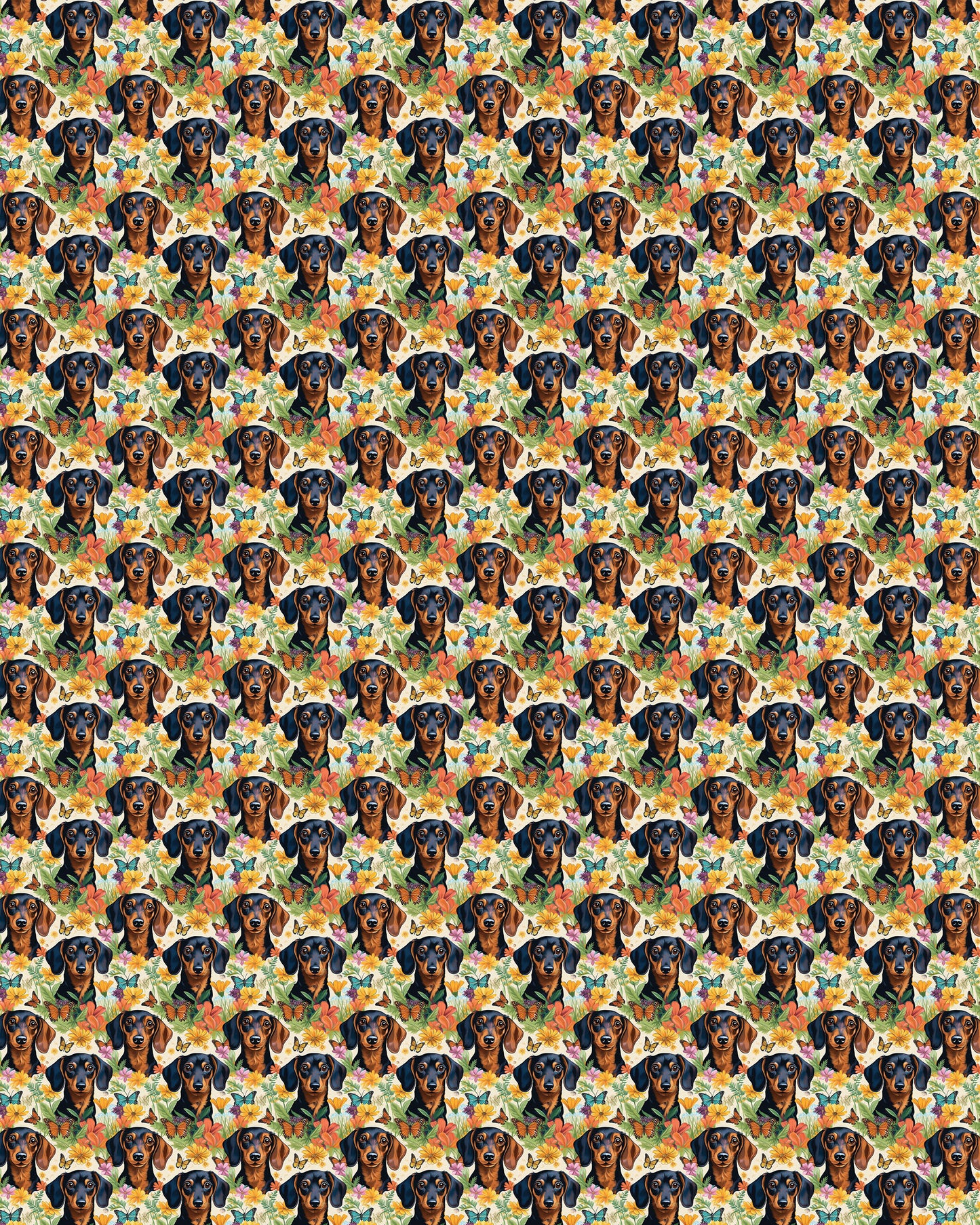 Dachshund Garden Party Sherpa Blanket