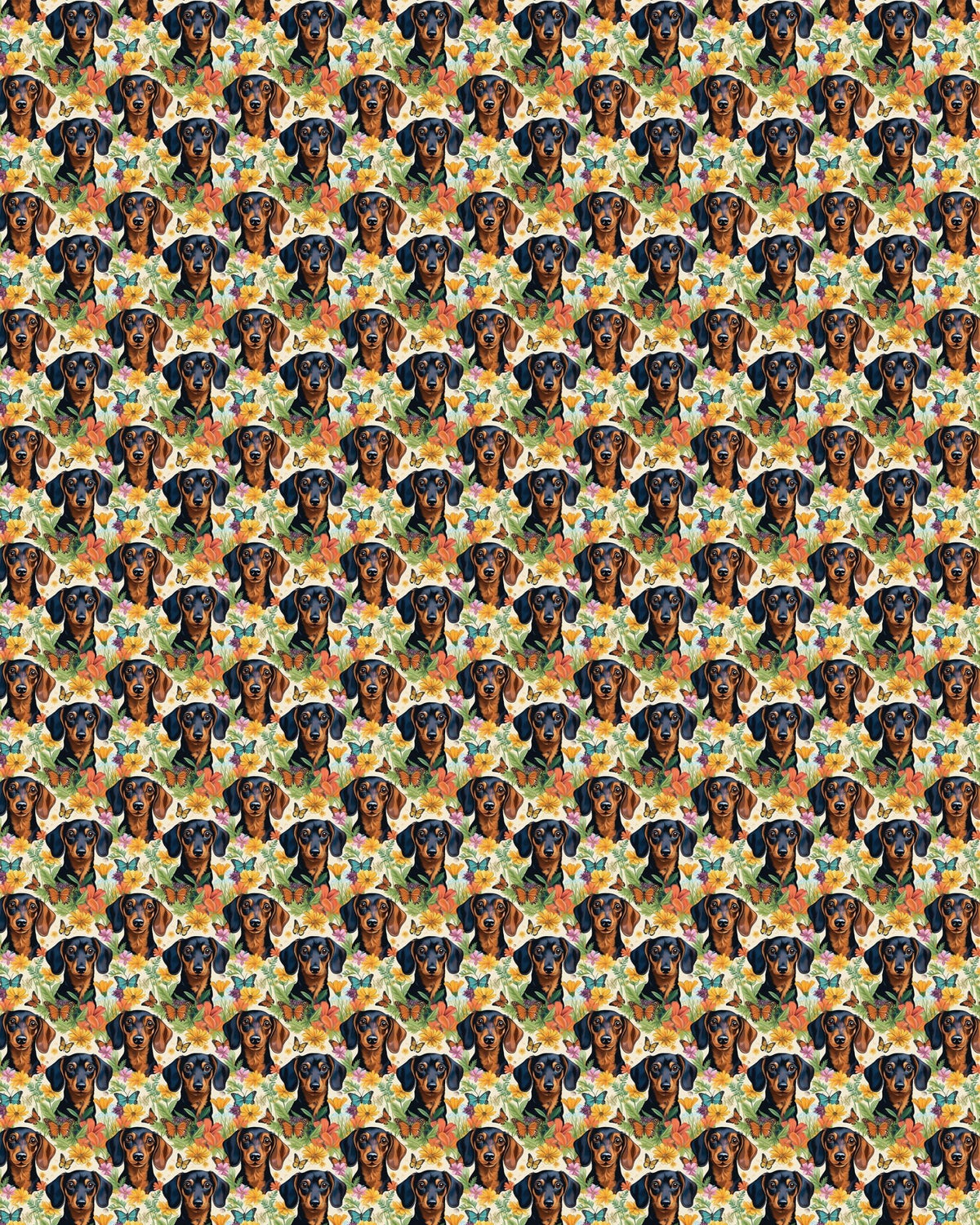 Dachshund Garden Party Sherpa Blanket - London Penny Gift Wrap