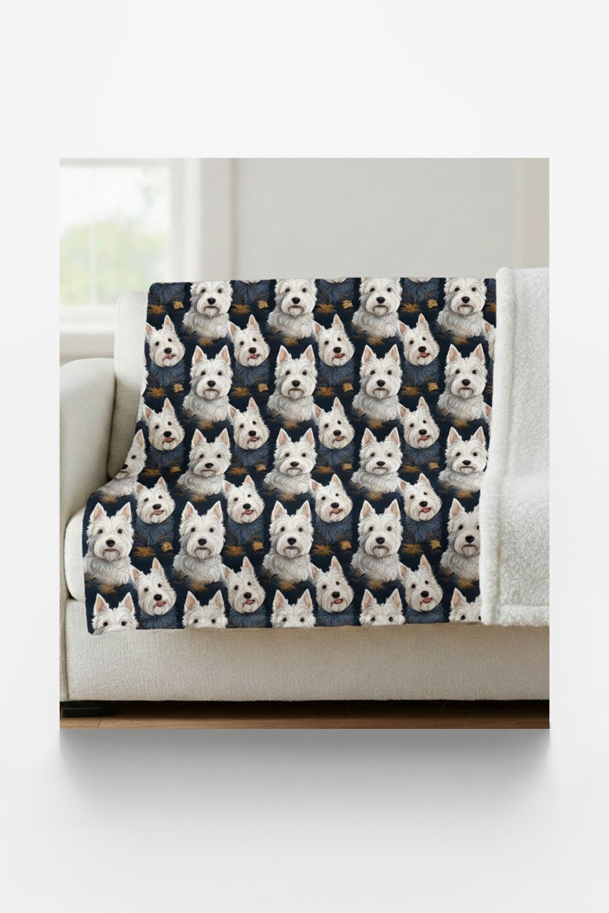 Westie Wonders Sherpa Blanket - London Penny Gift Wrap