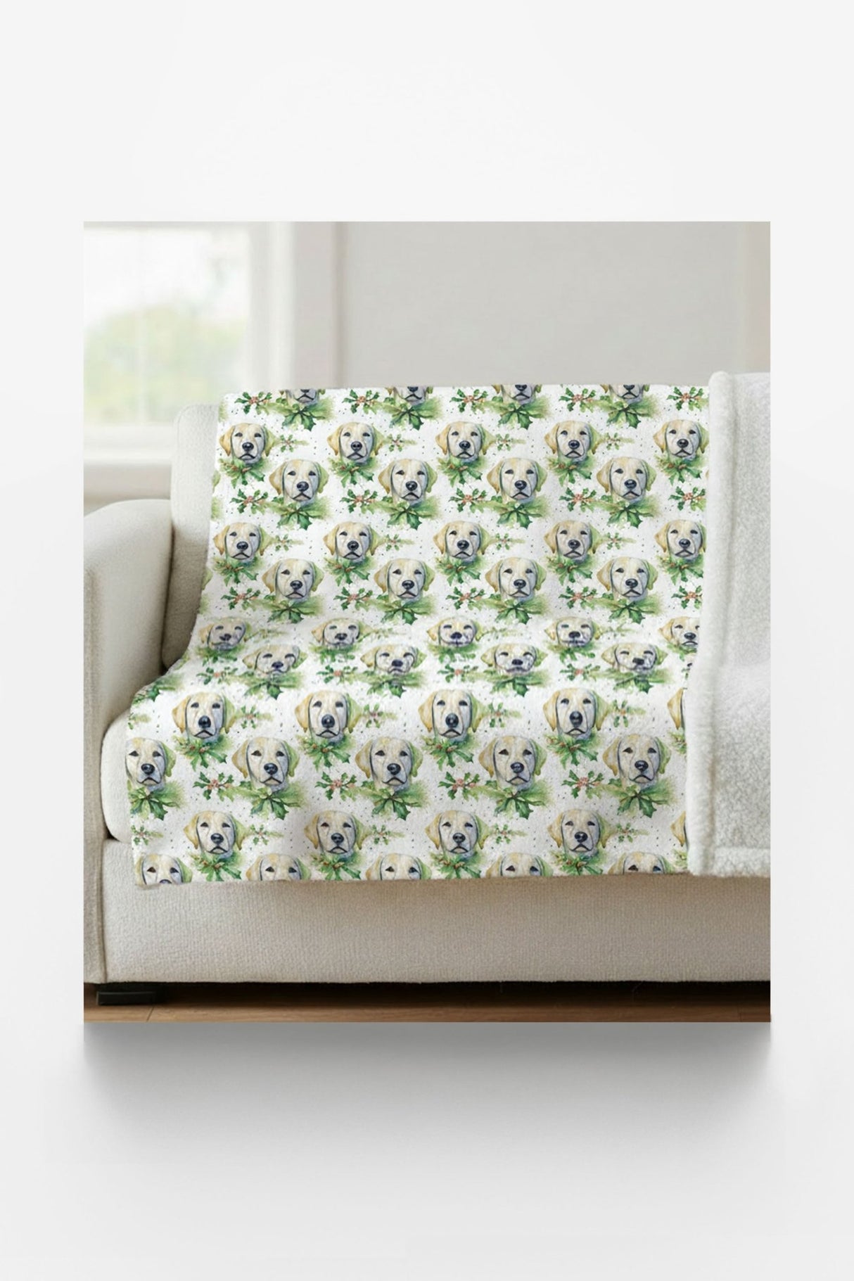 Wrapped in Golden Woofs Sherpa Blanket - London Penny Gift Wrap