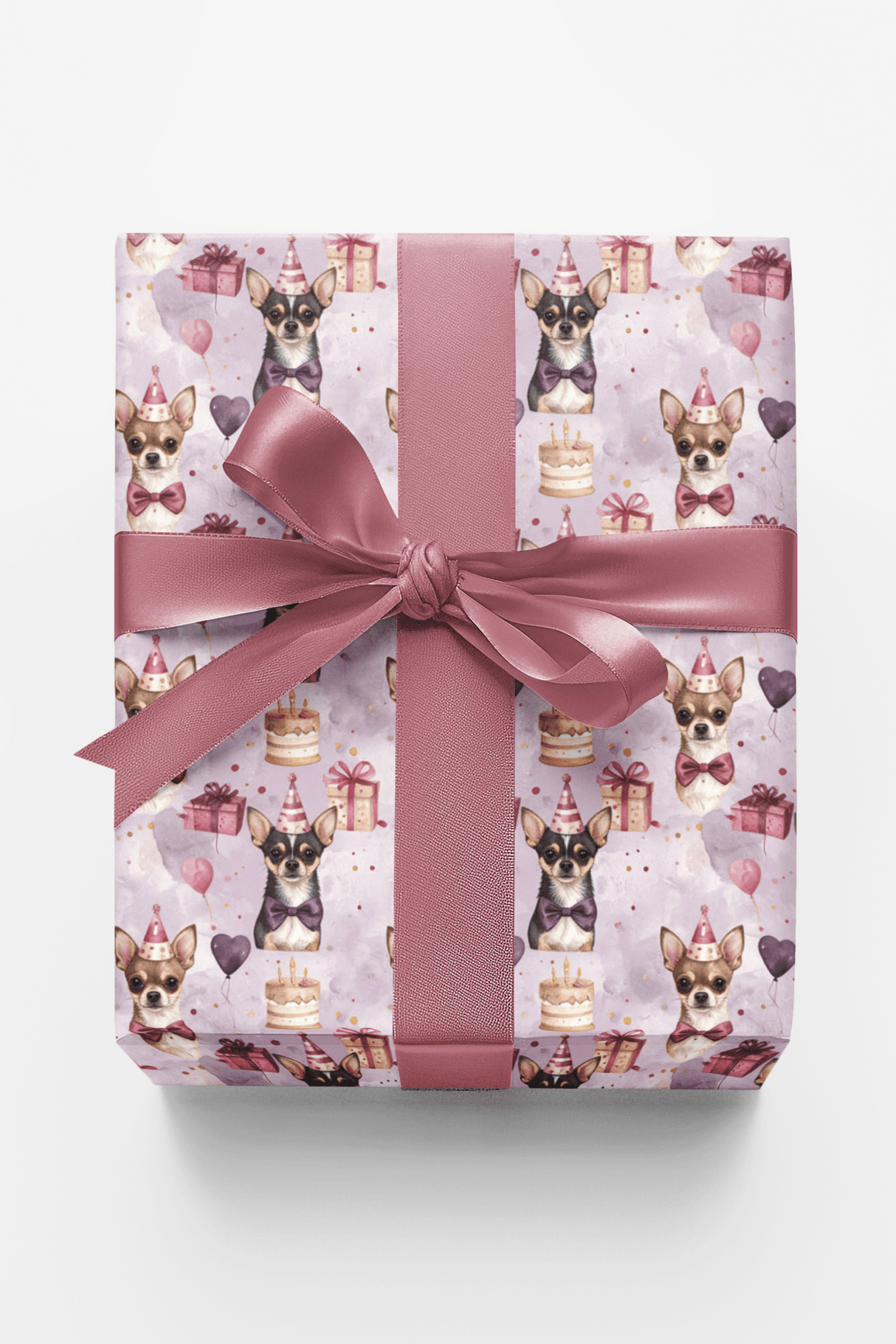 Chihuahua Birthday Party Wrapping Paper - London Penny Gift Wrap