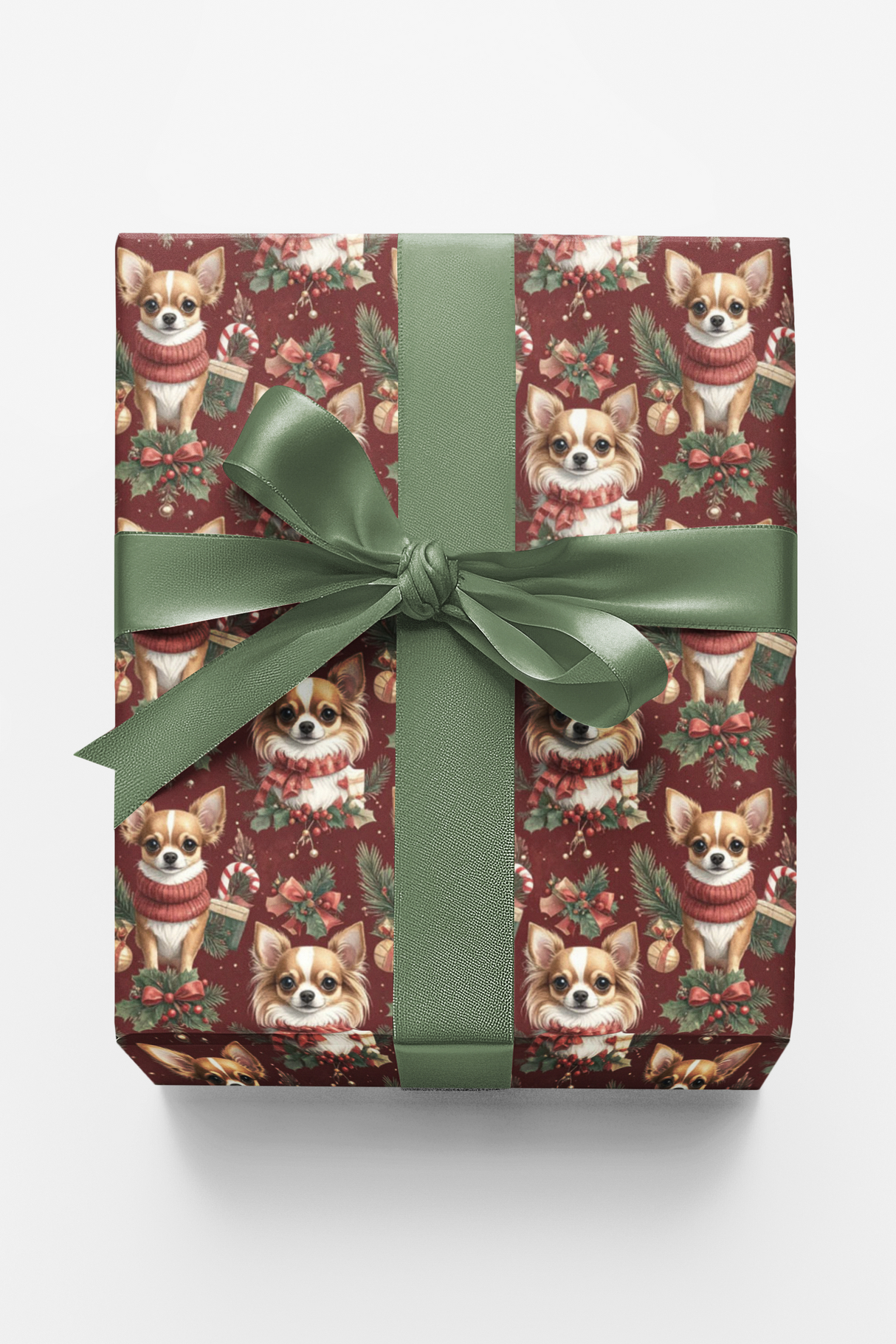 Christmas Chihuahua Boutique Wrapping Paper