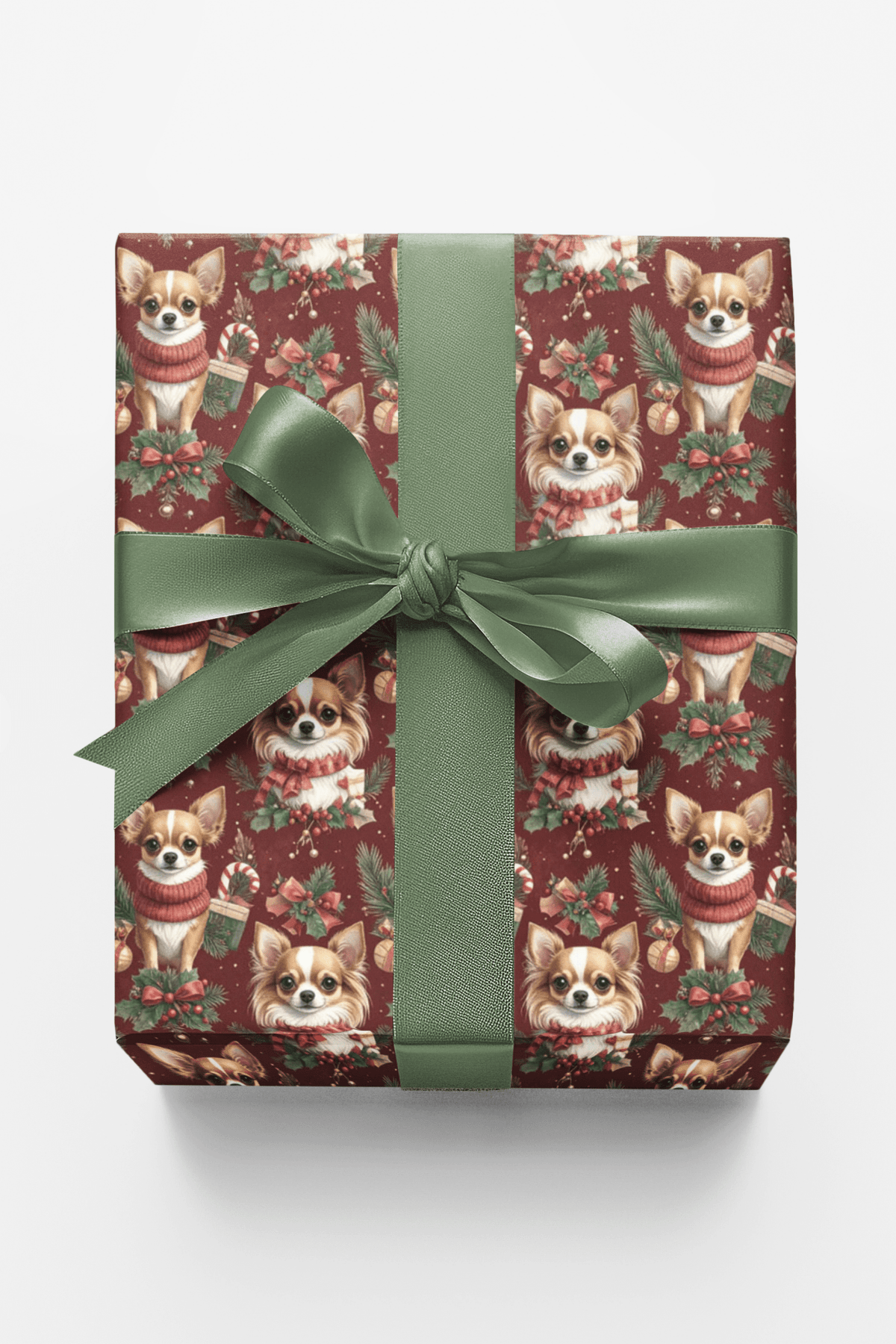 Christmas Chihuahua Boutique Wrapping Paper - London Penny Gift Wrap