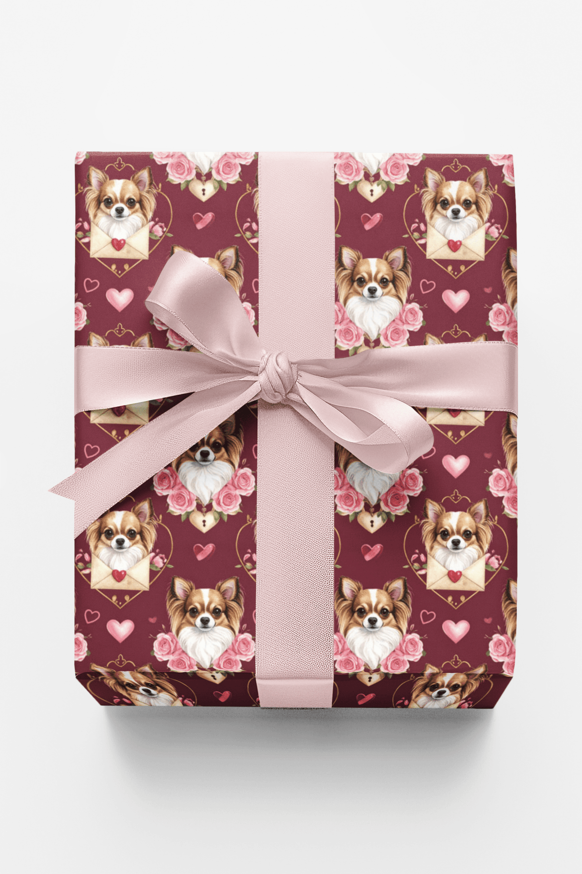 Valentine’s Chihuahua Sweethearts Wrapping Paper - London Penny Gift Wrap