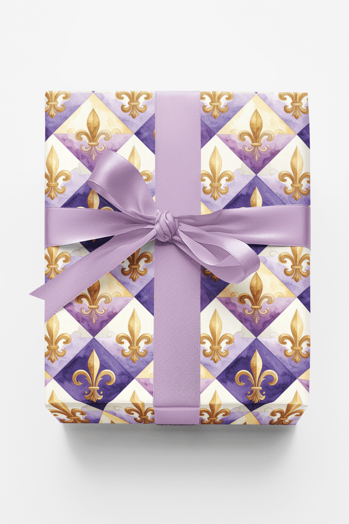 Fleur-de-Lis & Royal Medallion Wrapping Paper - London Penny Gift Wrap