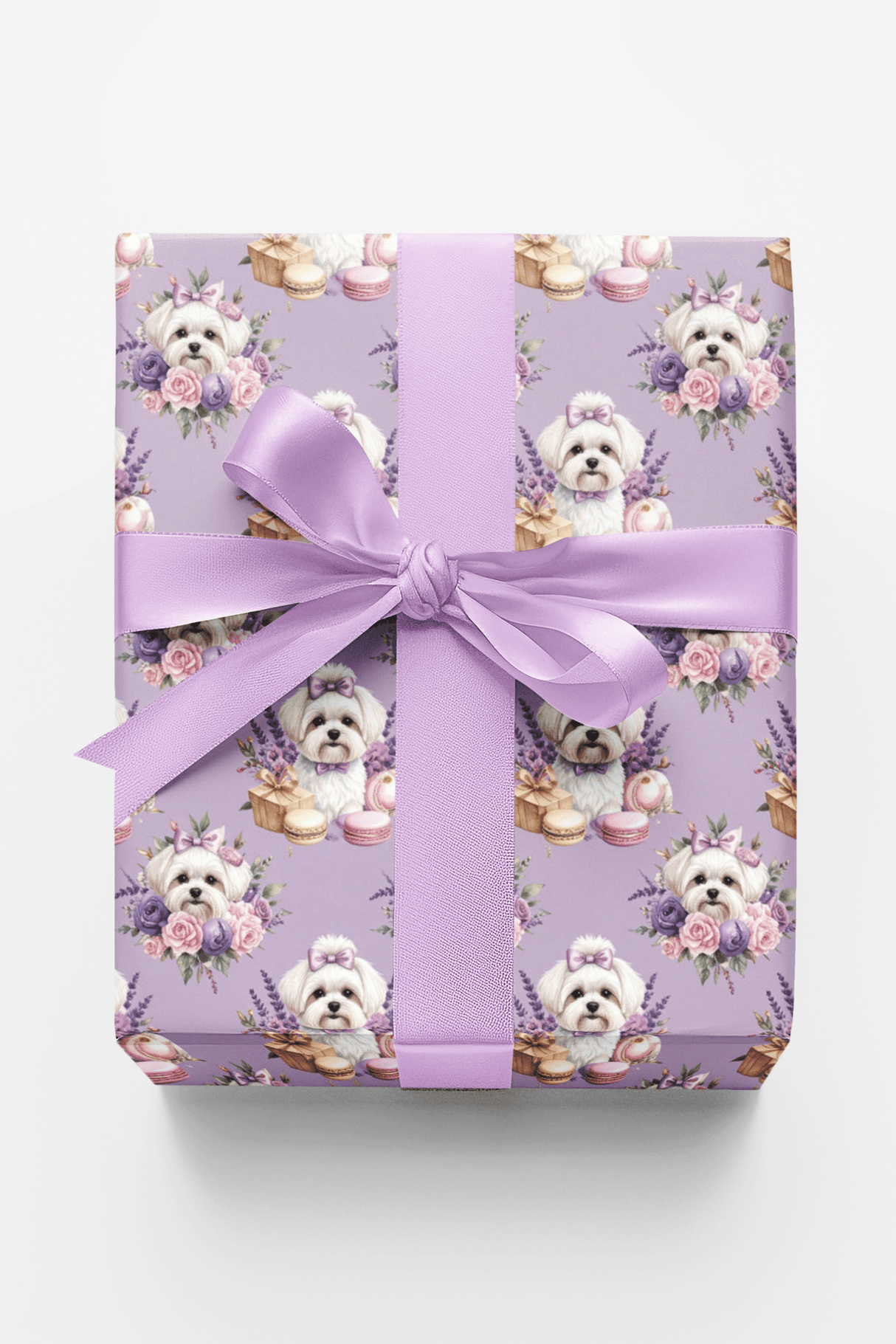 Parisian Maltese Celebration Wrapping Paper - London Penny Gift Wrap