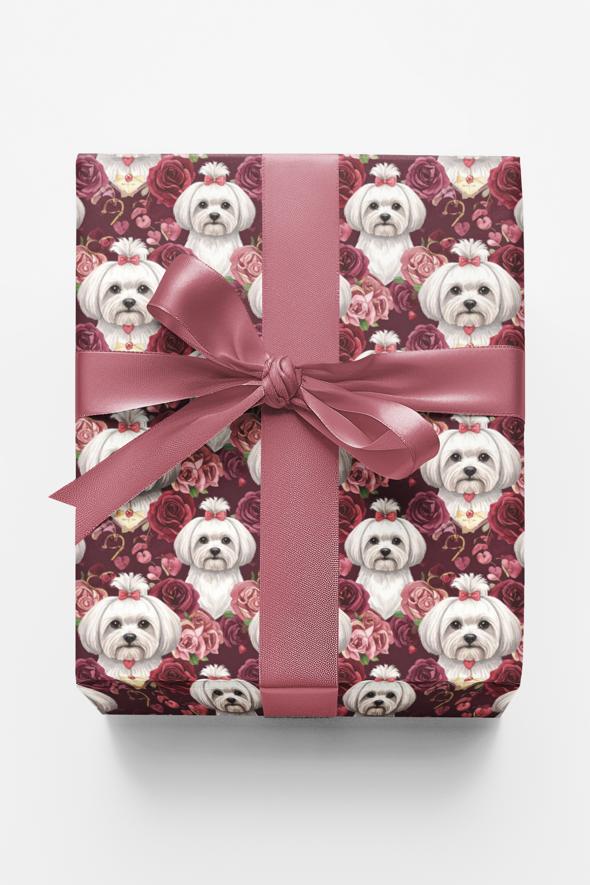 Romantic Valentine’s Maltese Wrapping Paper