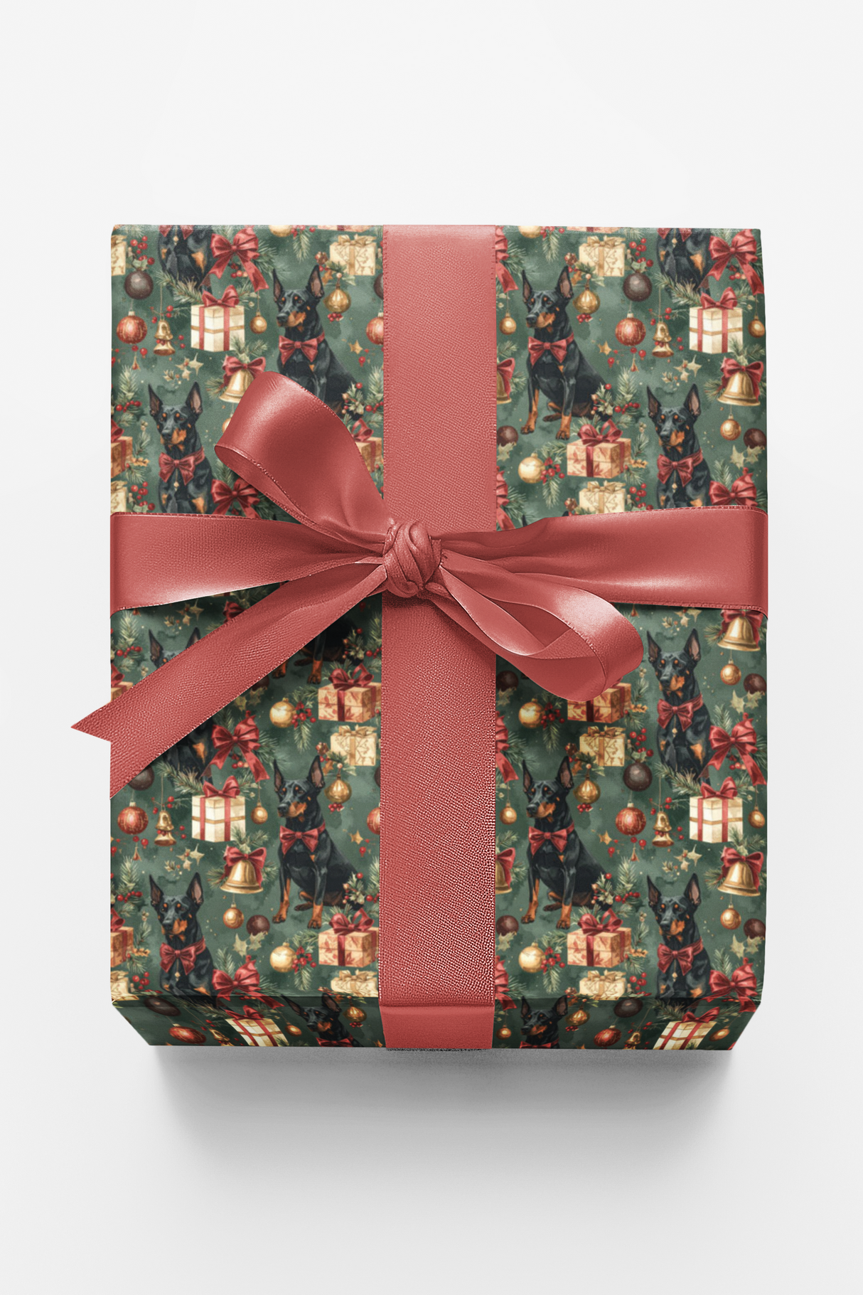 Victorian Christmas Doberman Wrapping Paper