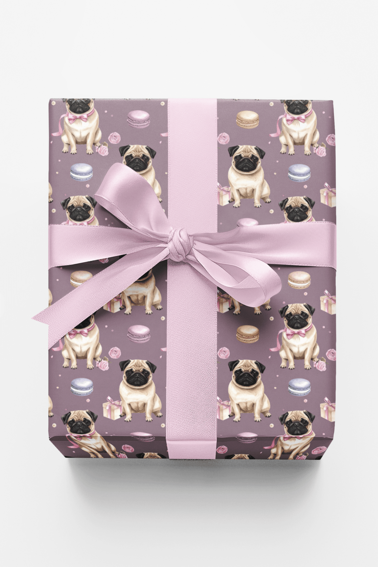 Parisian Pug Celebration Wrapping Paper - London Penny Gift Wrap