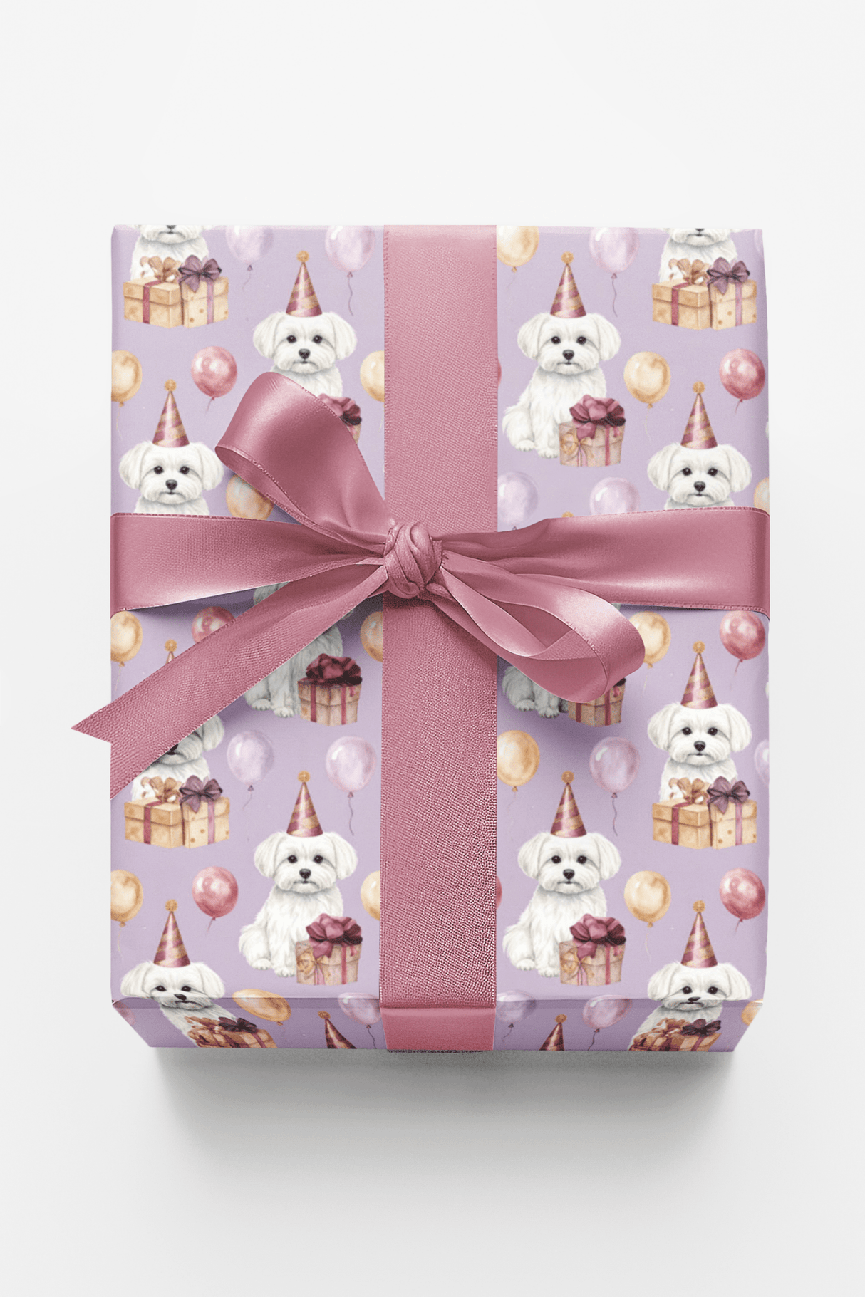 Festive Birthday Maltese Wrapping Paper - London Penny Gift Wrap
