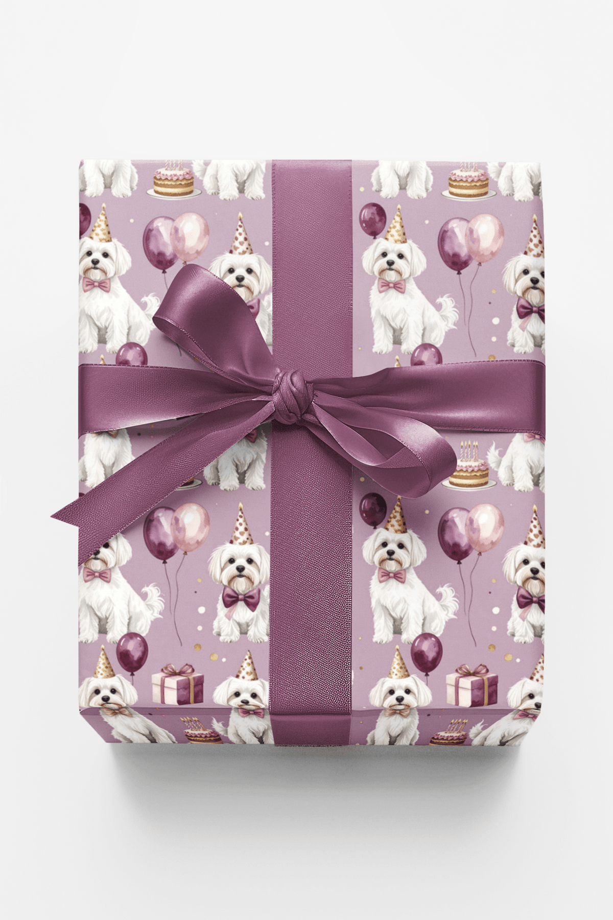 Elegant Birthday Maltese Wrapping Paper - London Penny Gift Wrap