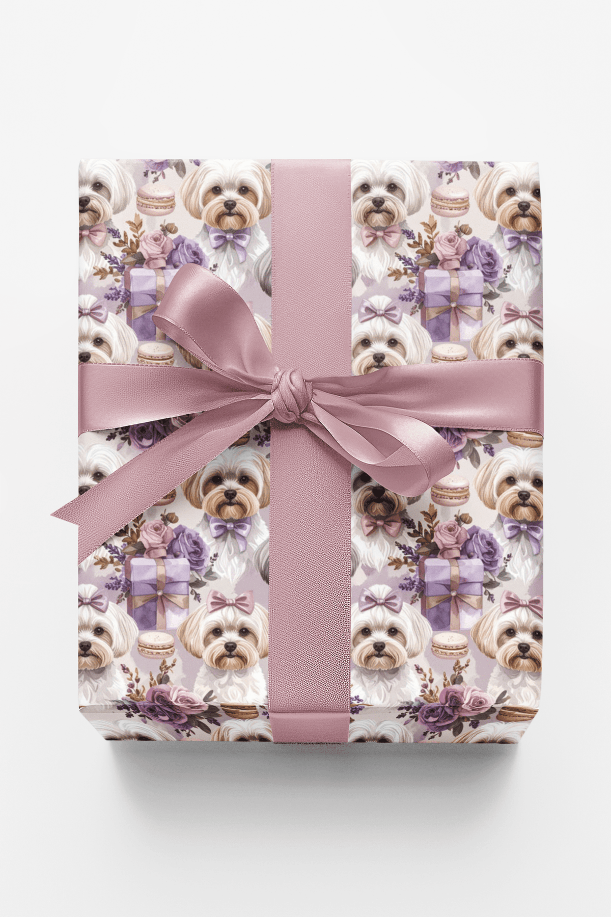 Parisian Chic Maltese Wrapping Paper - London Penny Gift Wrap