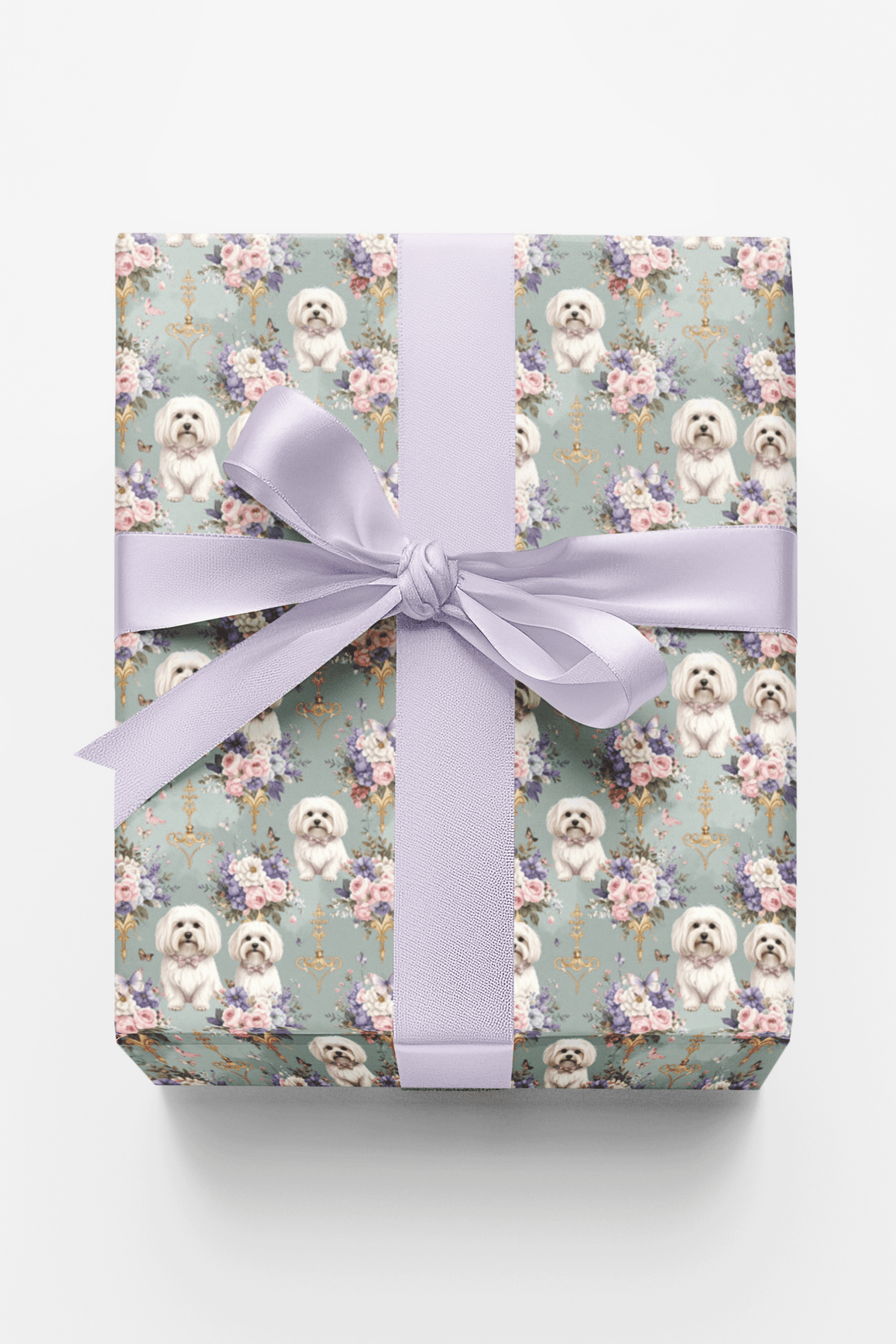 Maltese Garden Party Wrapping Paper - London Penny Gift Wrap