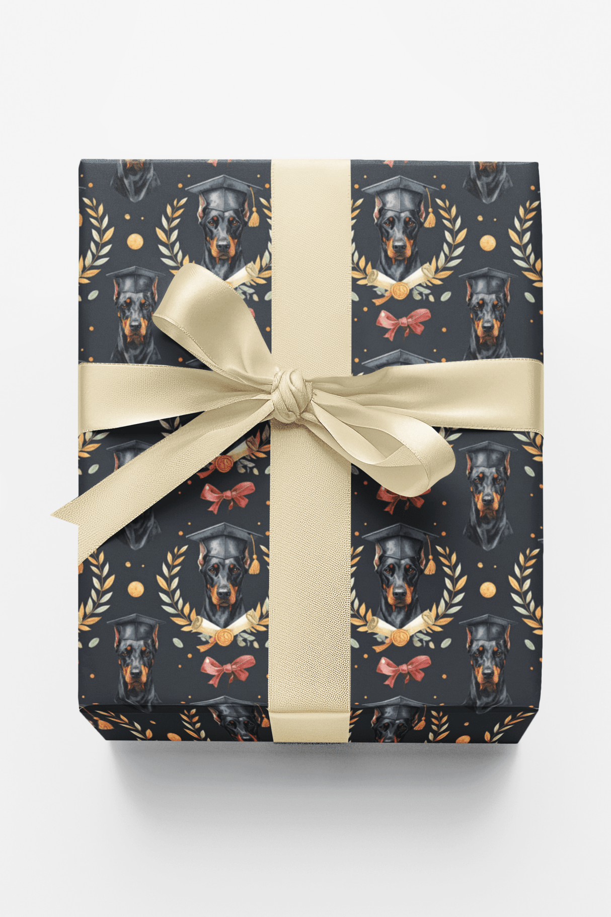 Graduation Doberman Wrapping Paper - London Penny Gift Wrap