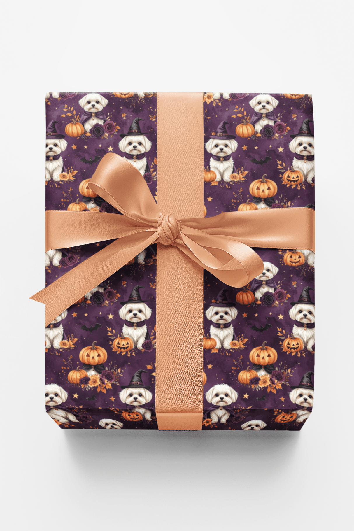 Enchanted Halloween Maltese Wrapping Paper - London Penny Gift Wrap