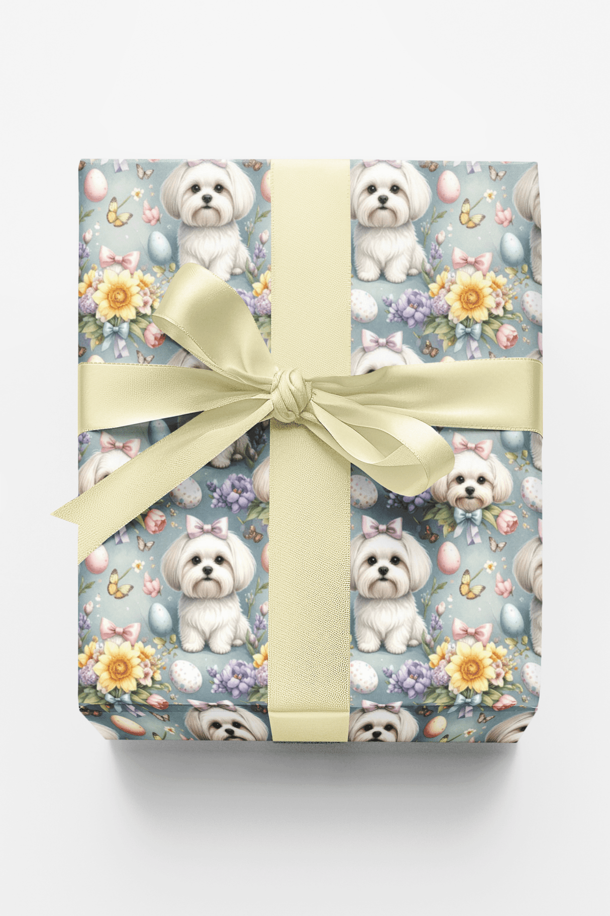 Easter Garden Maltese Wrapping Paper - London Penny Gift Wrap