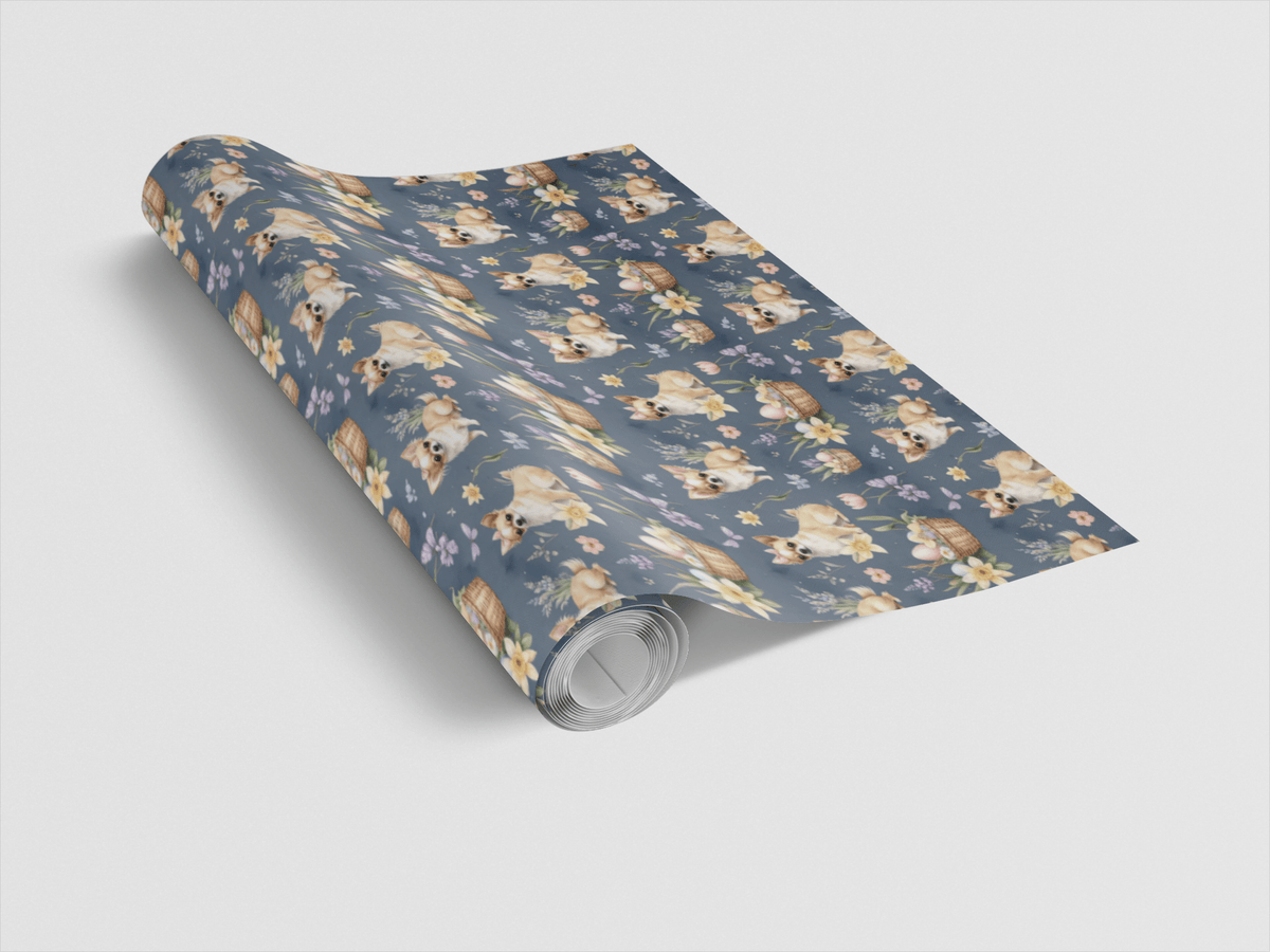 Chihuahua’s Easter Meadow Wrapping Paper - London Penny Gift Wrap